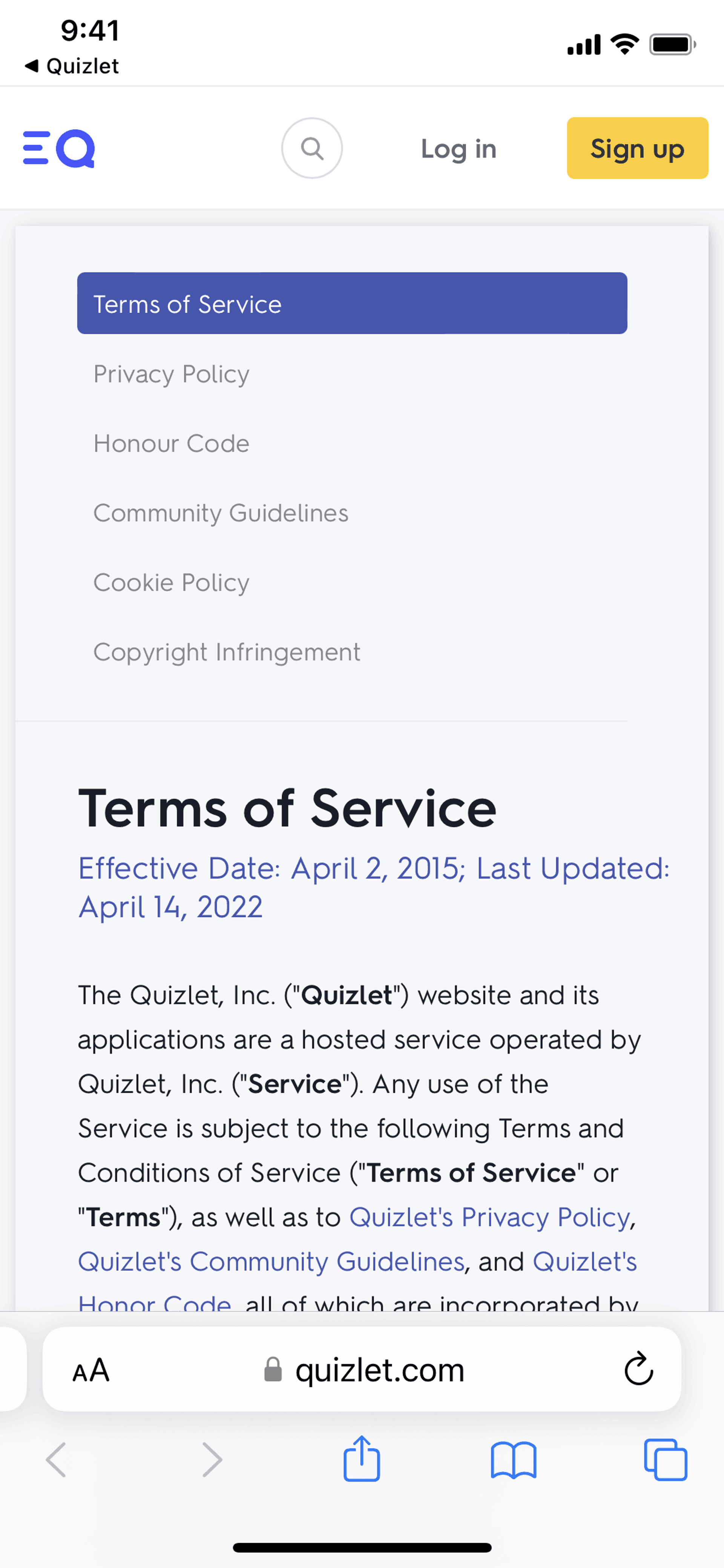 Quizlet iOS Education interface screenshot 12