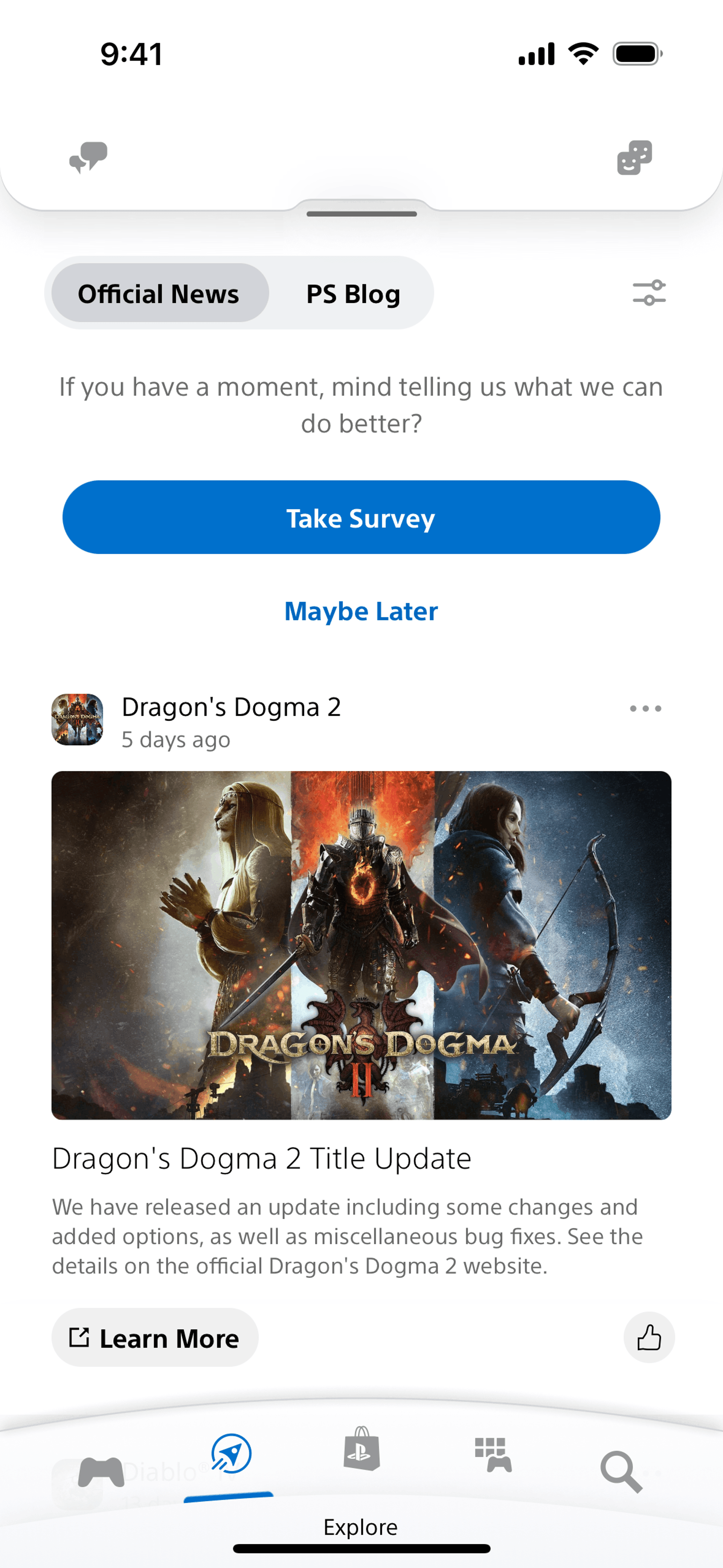 PlayStation App iOS Entertainment interface screenshot 24