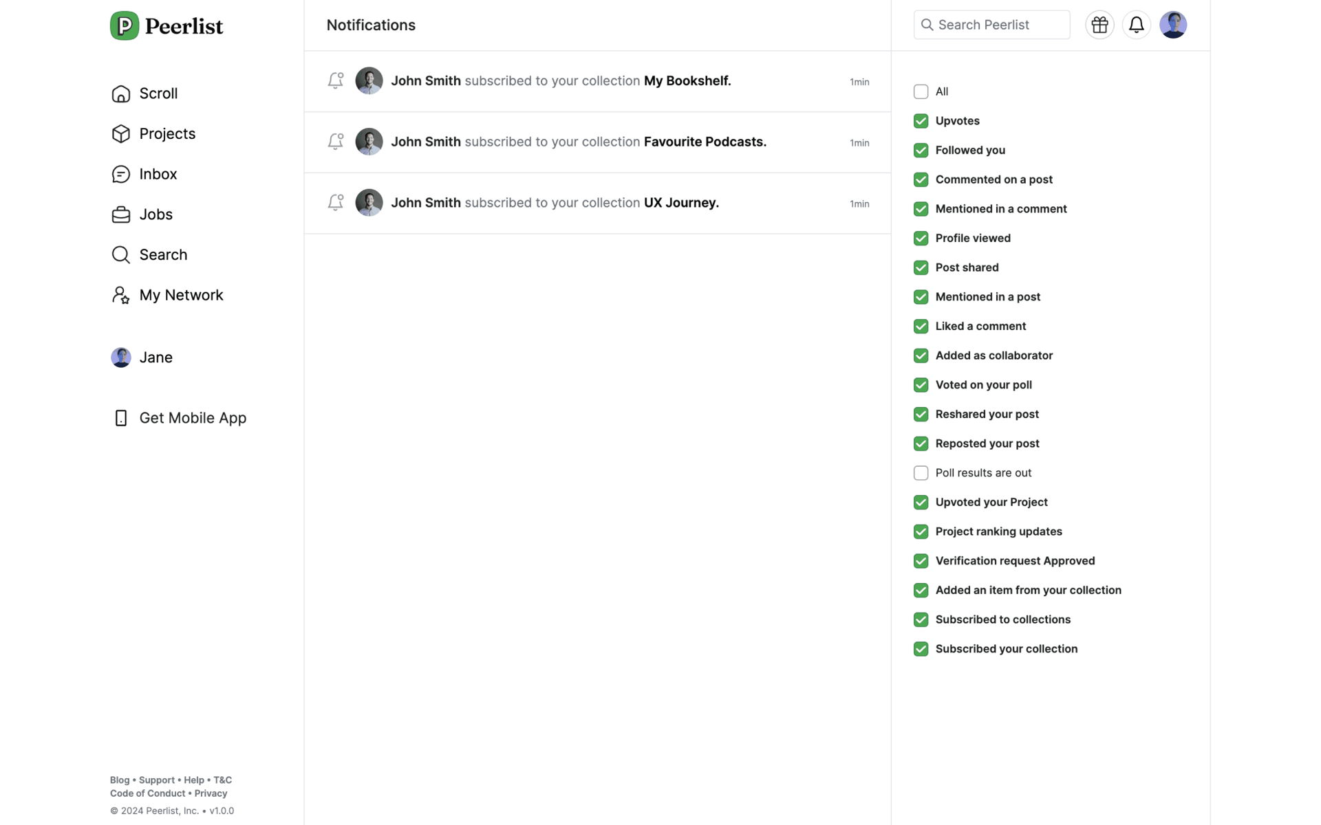 Peerlist Web Social Networking interface screenshot 9