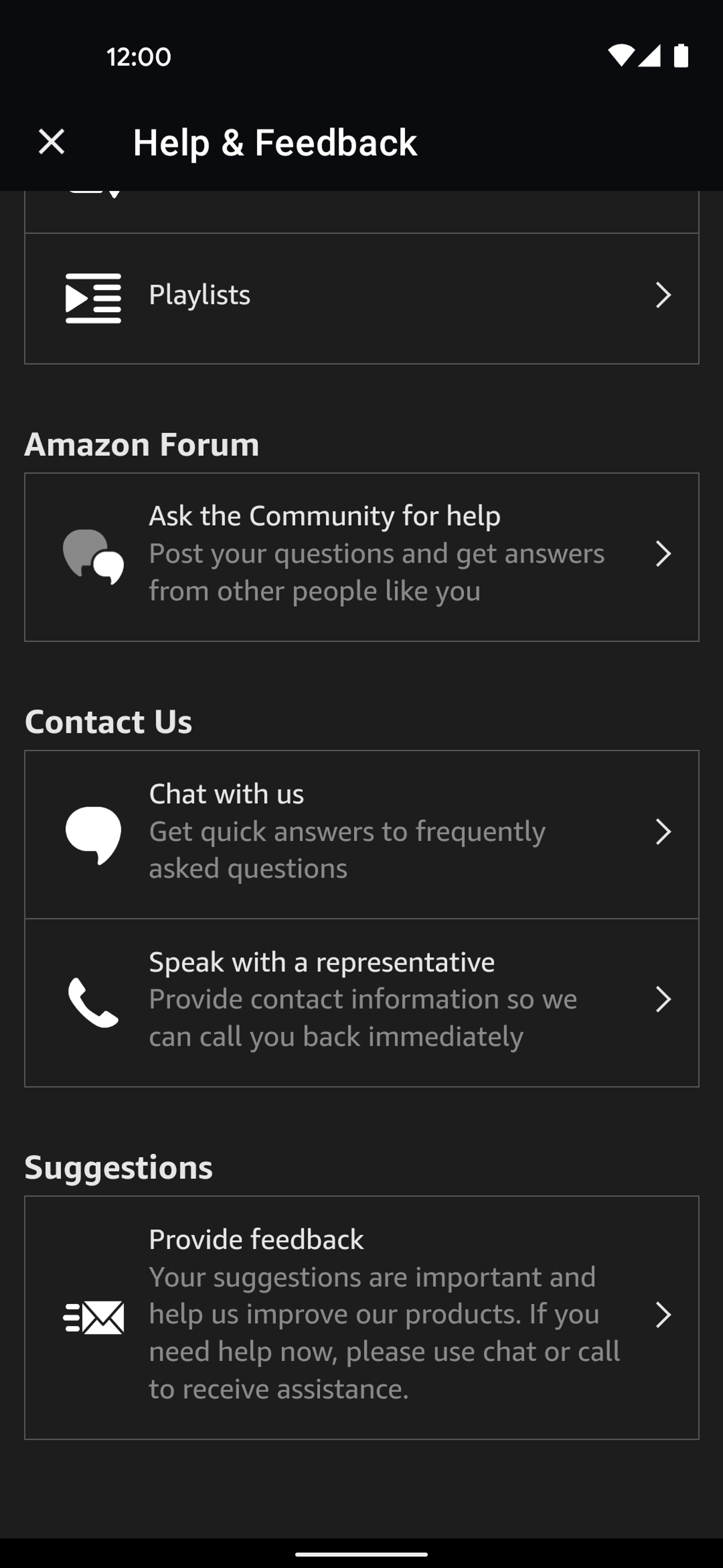 Amazon Music Android Music & Audio interface screenshot 23