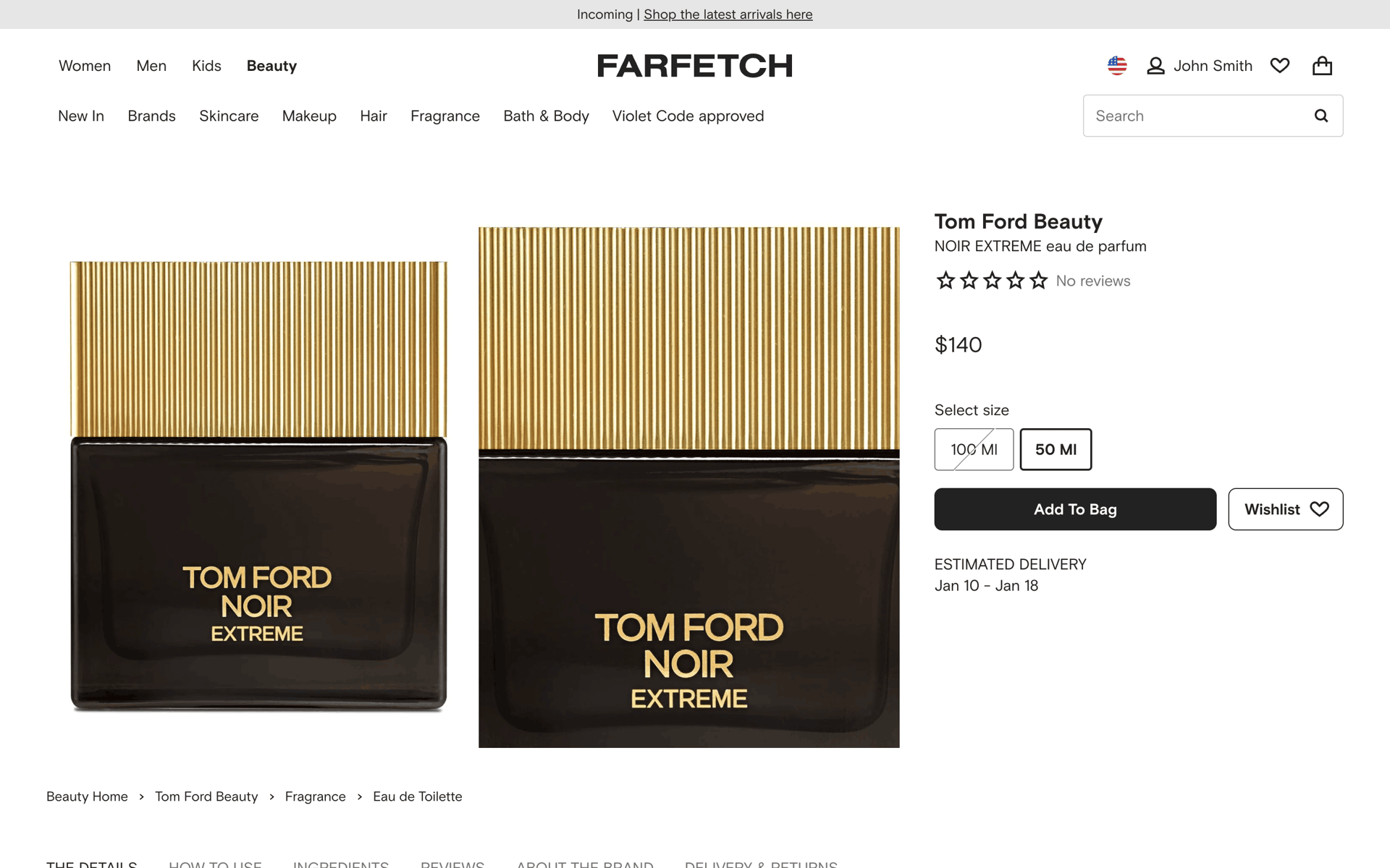 FARFETCH Web Shopping interface screenshot 7