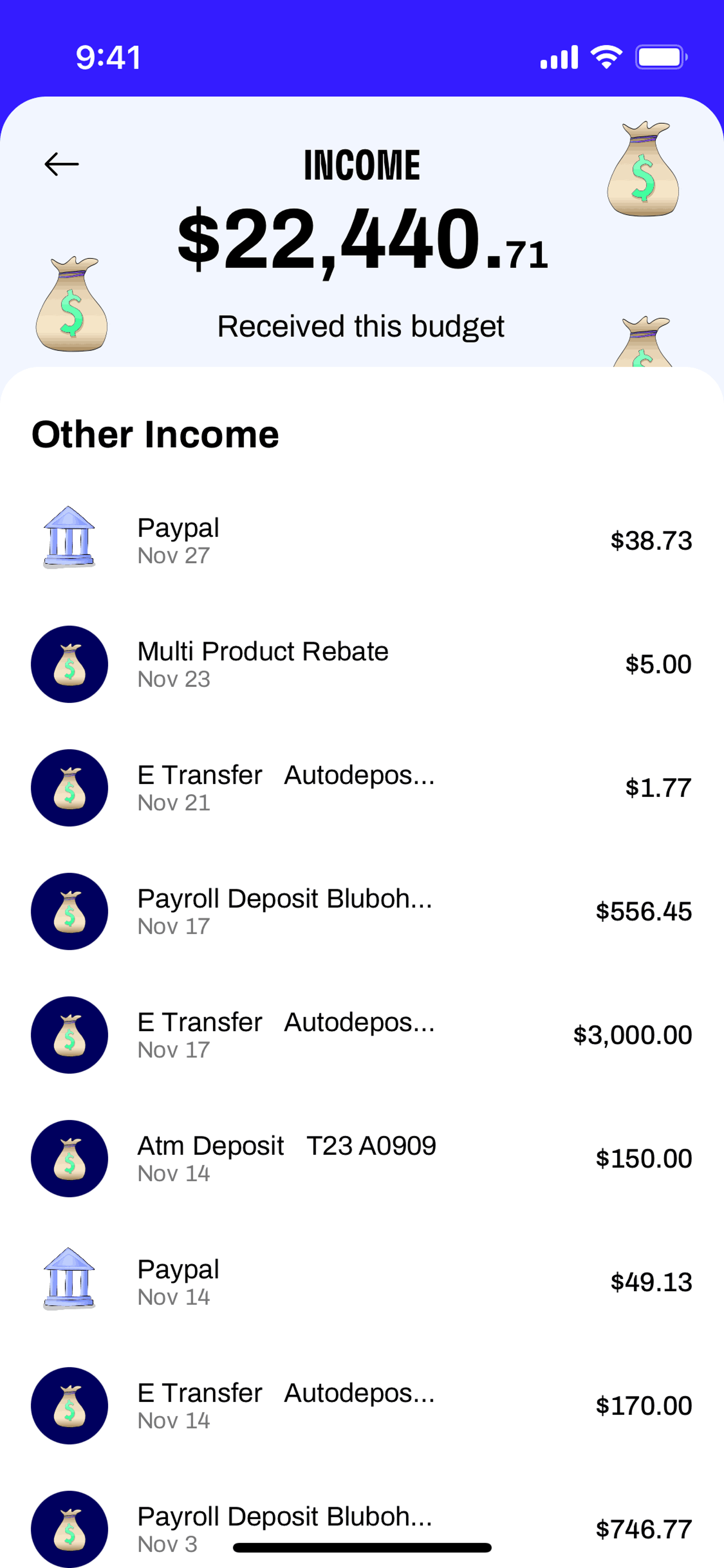 Cleo iOS Finance interface screenshot 9