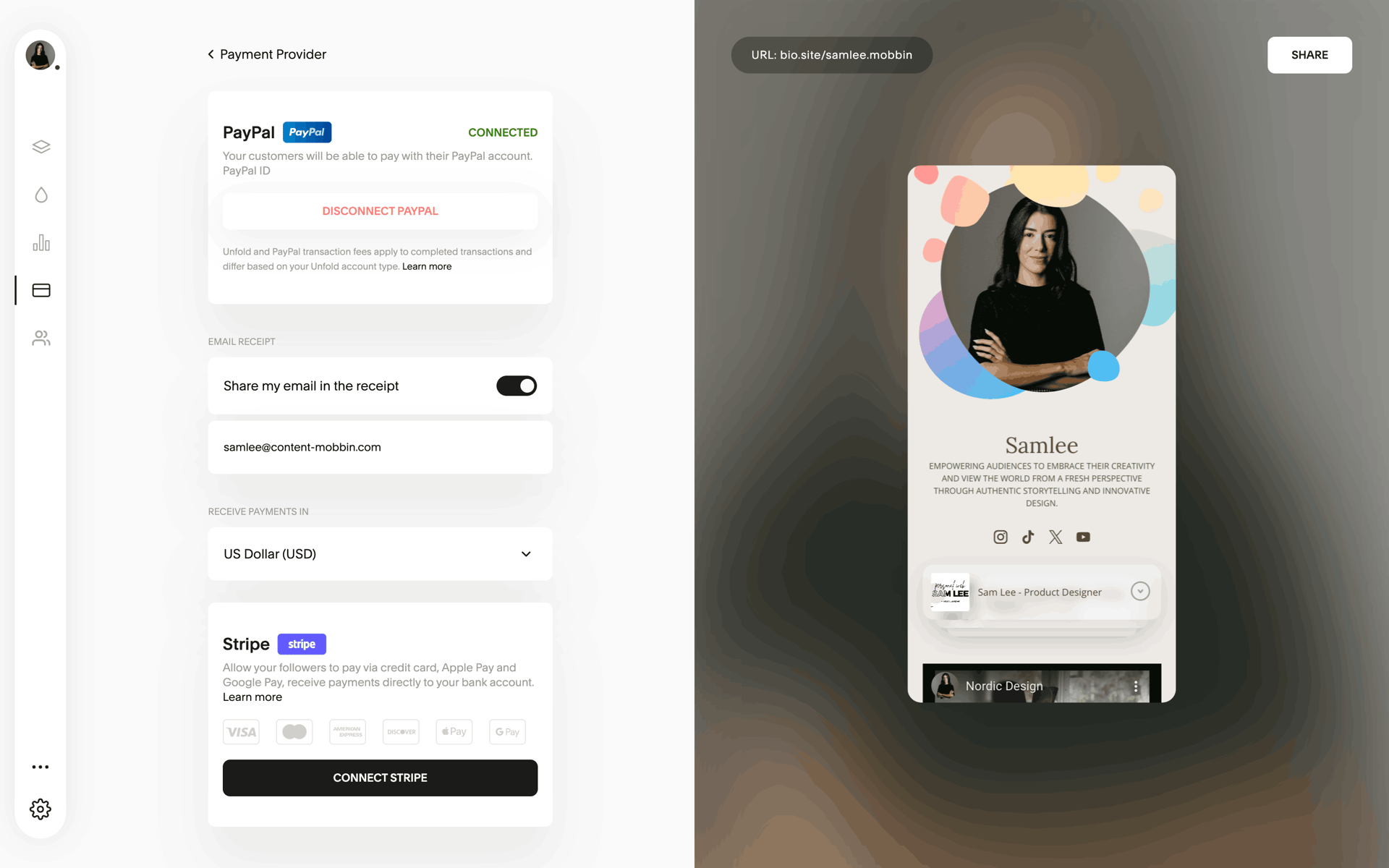 Biosites Web Business interface screenshot 6