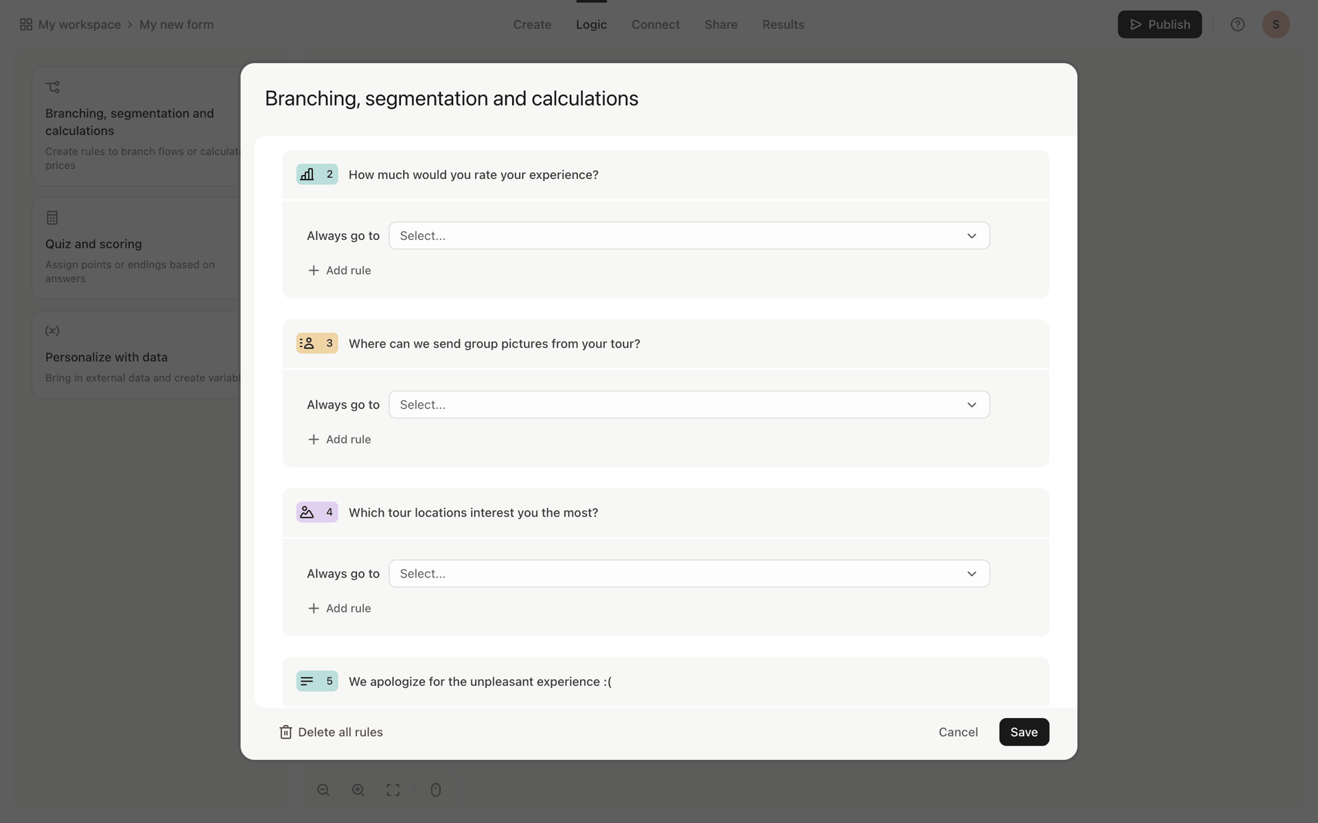 Typeform Web Productivity interface screenshot 6