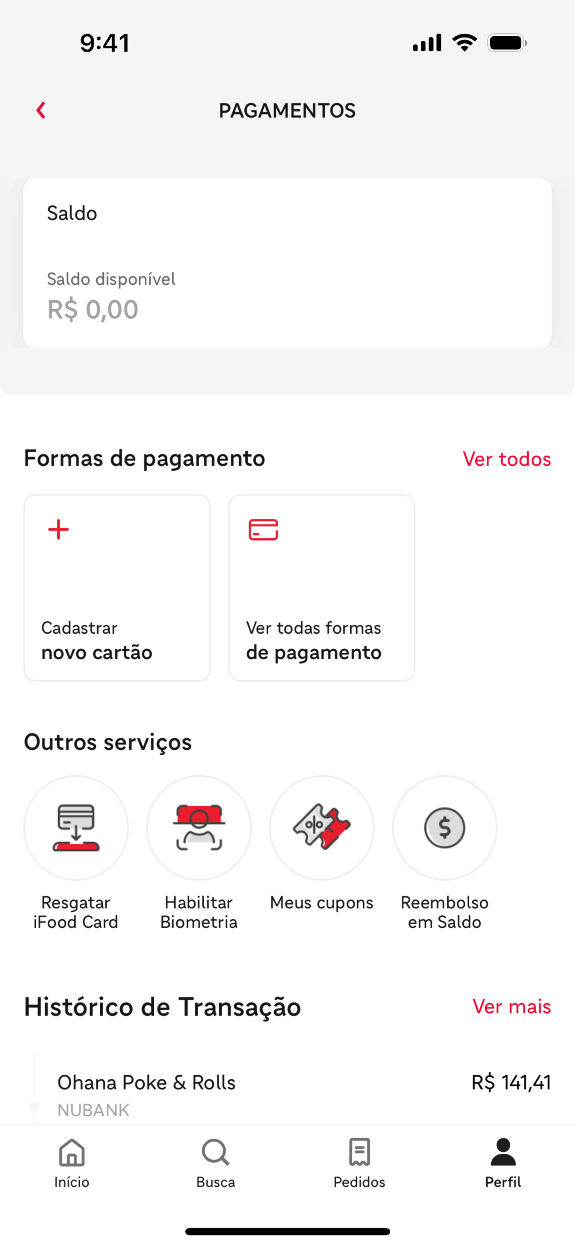 iFood iOS Food & Drink interface screenshot 15