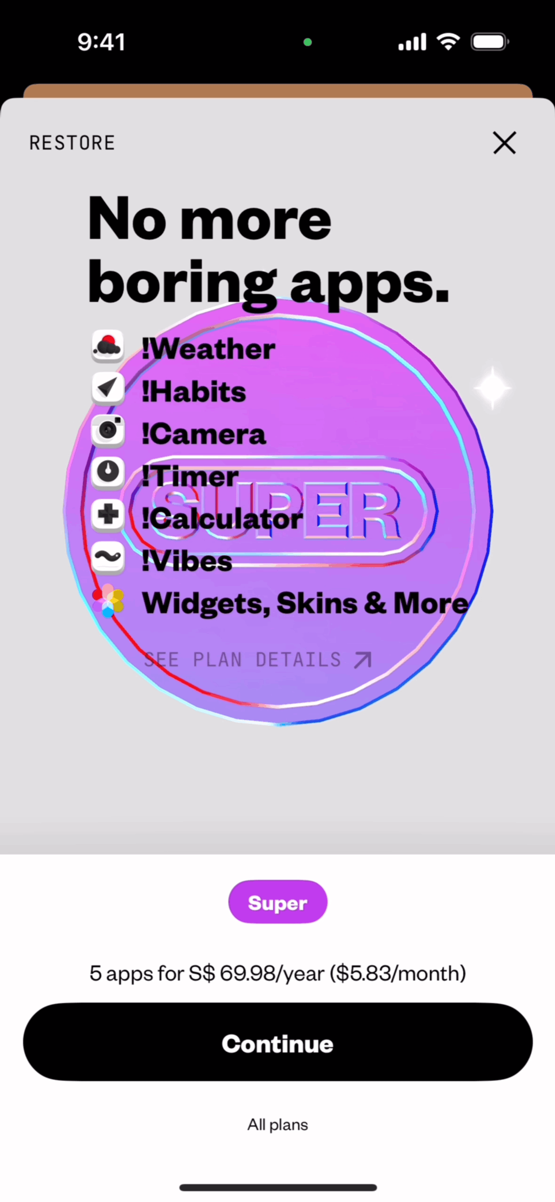 (Not Boring) Camera iOS Photo & Video interface screenshot 4