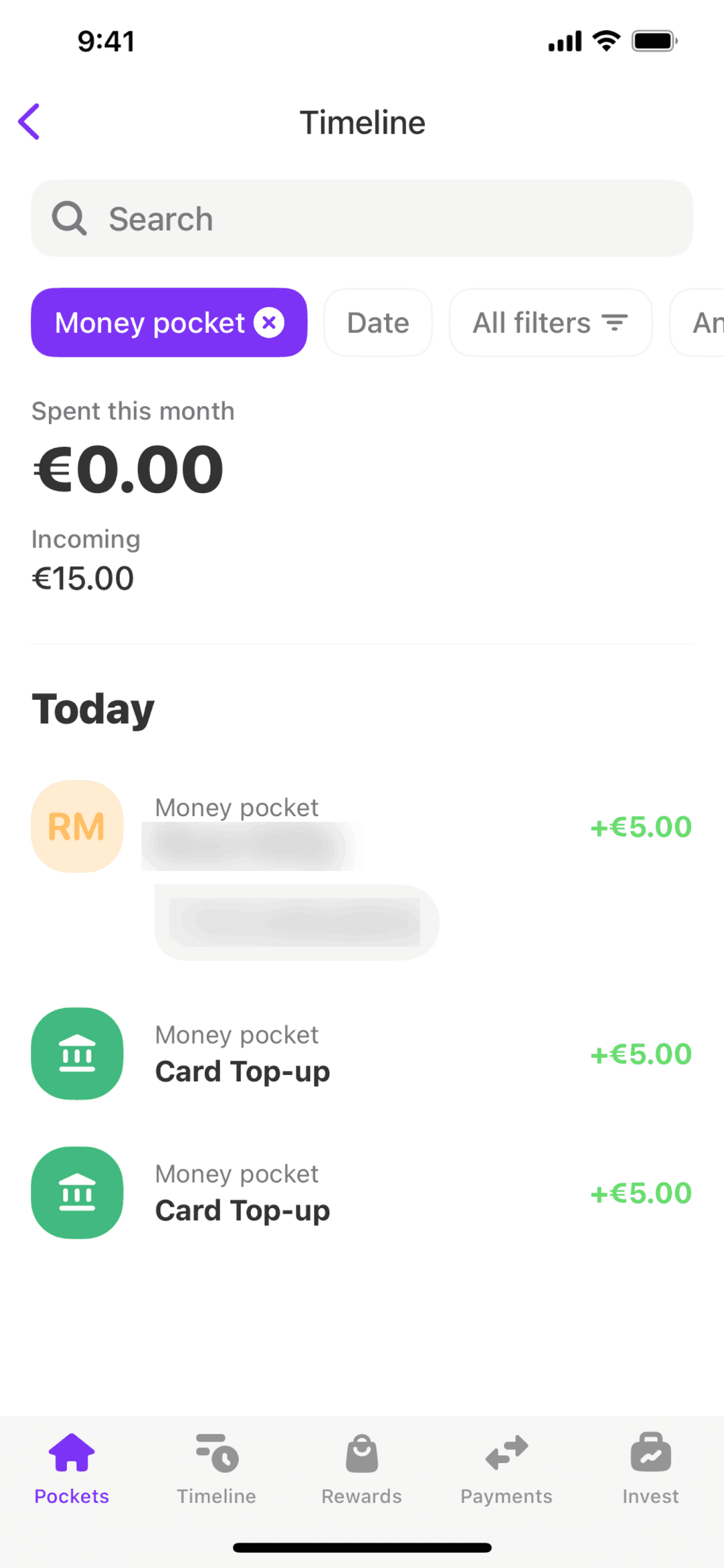 Vivid iOS Finance interface screenshot 3