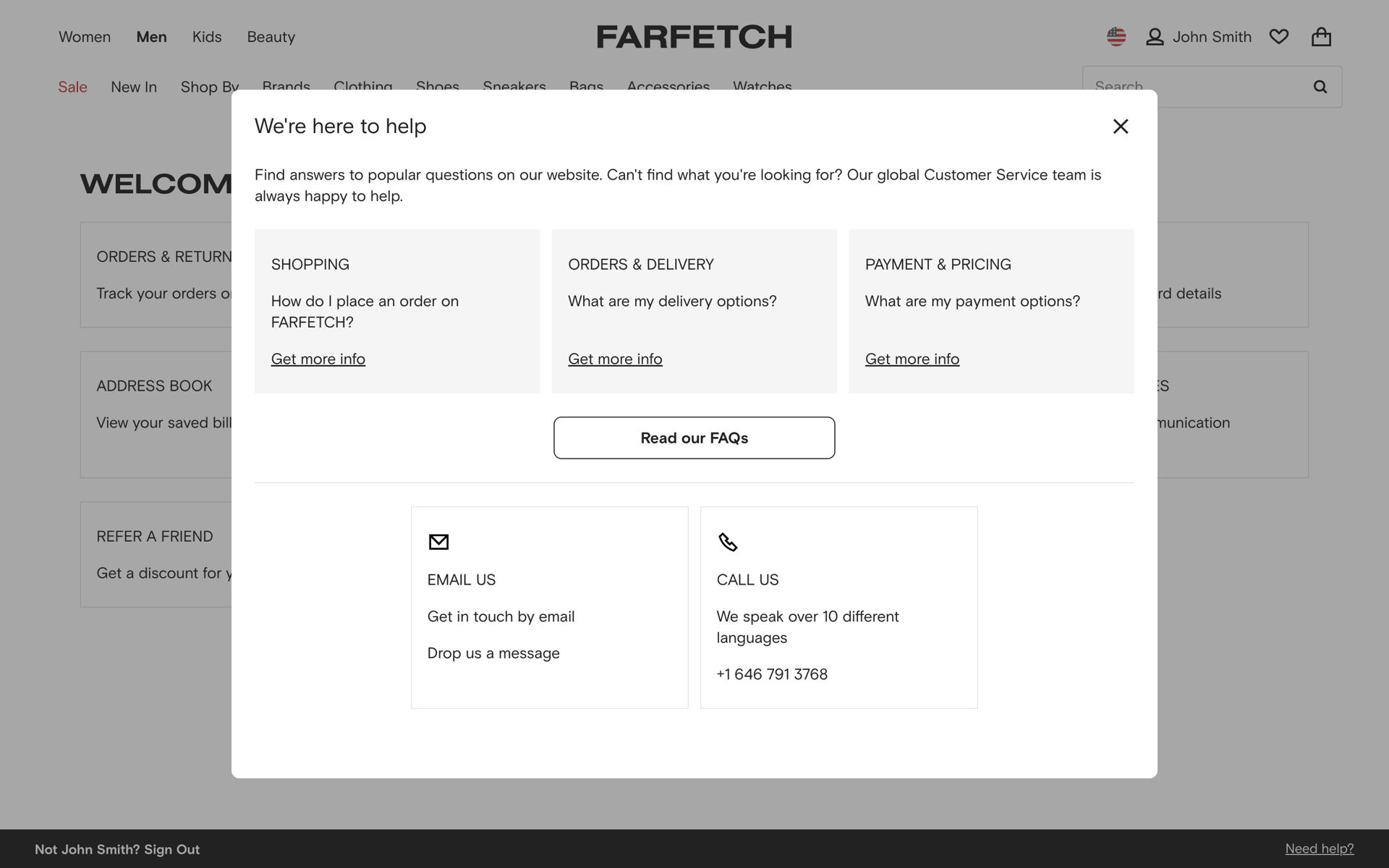 FARFETCH Web Shopping interface screenshot 21