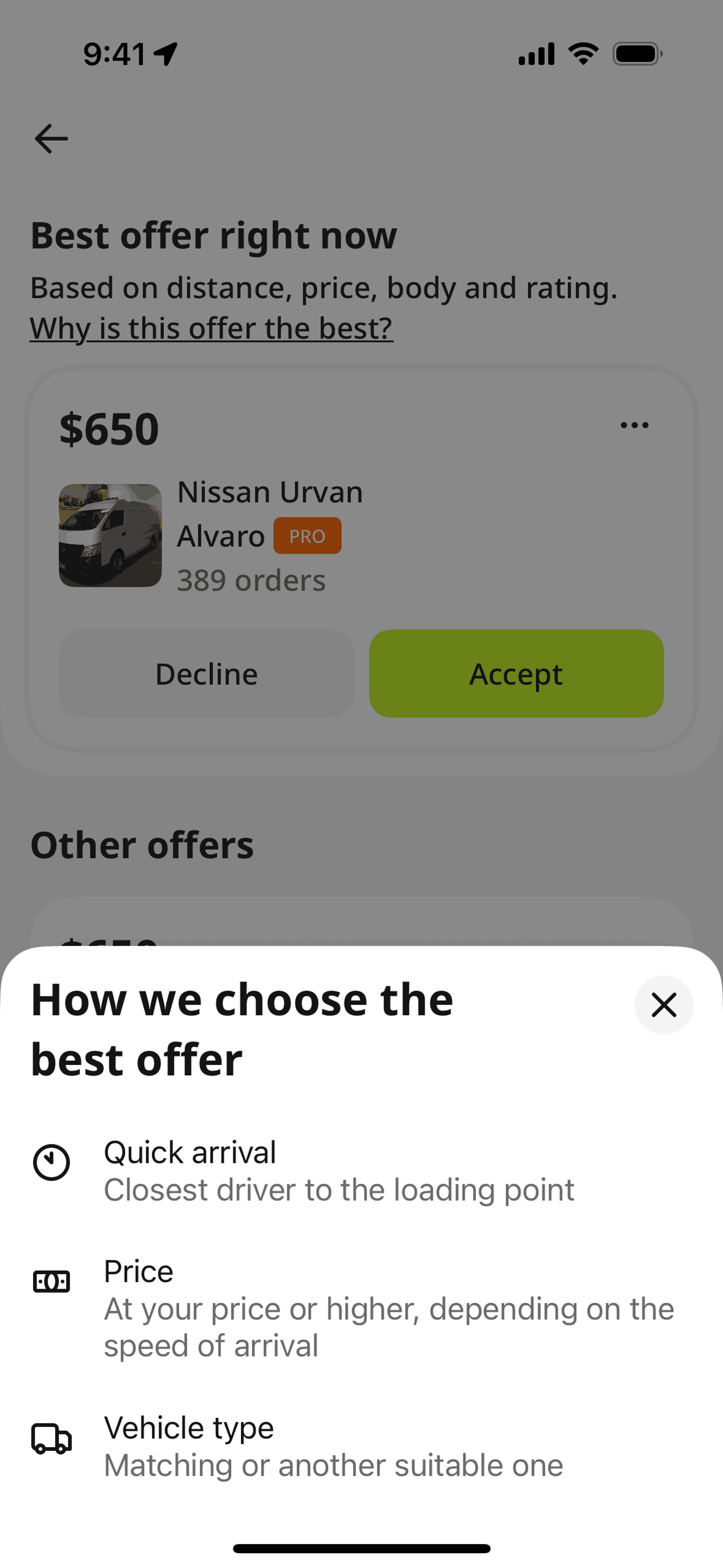 inDrive iOS Travel & Transportation interface screenshot 4