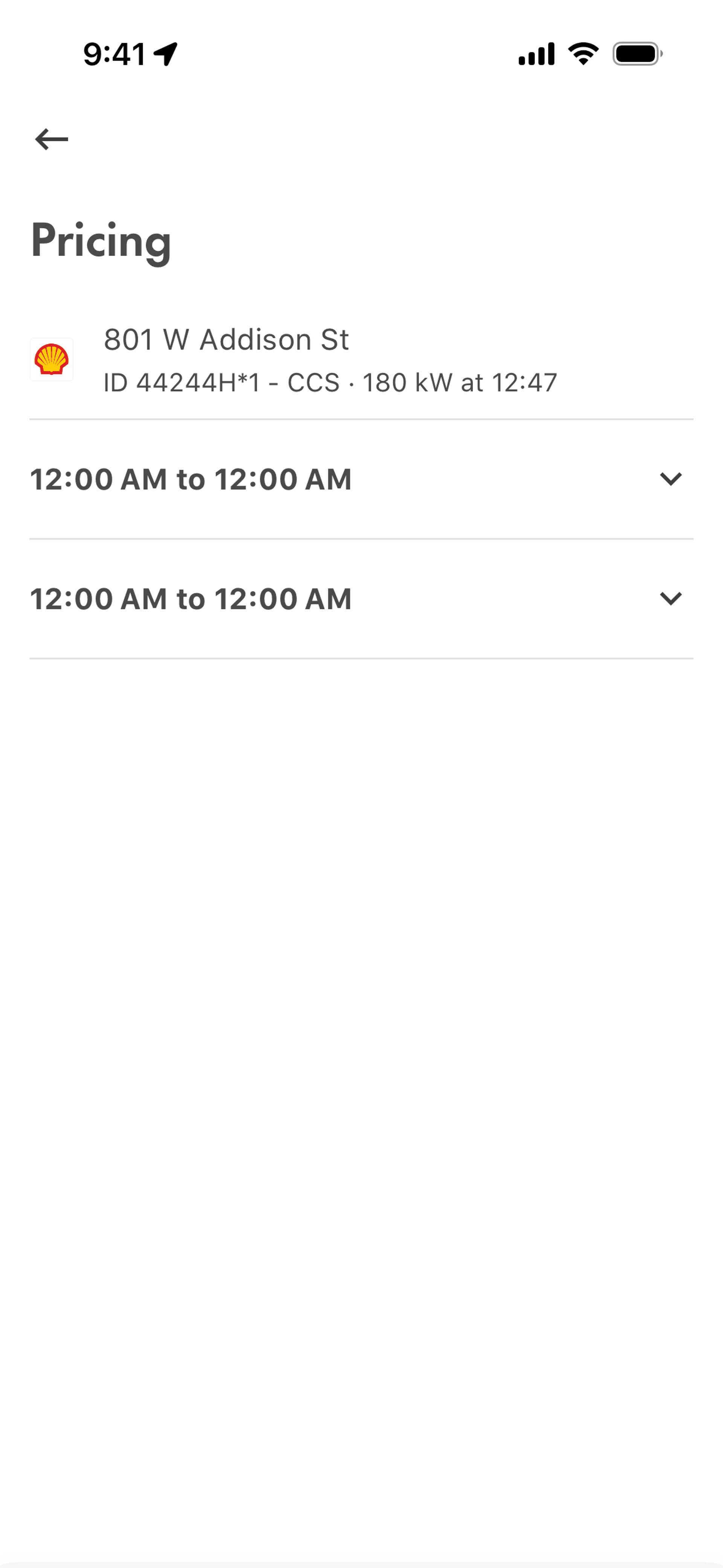 Shell iOS Maps & Navigation interface screenshot 10