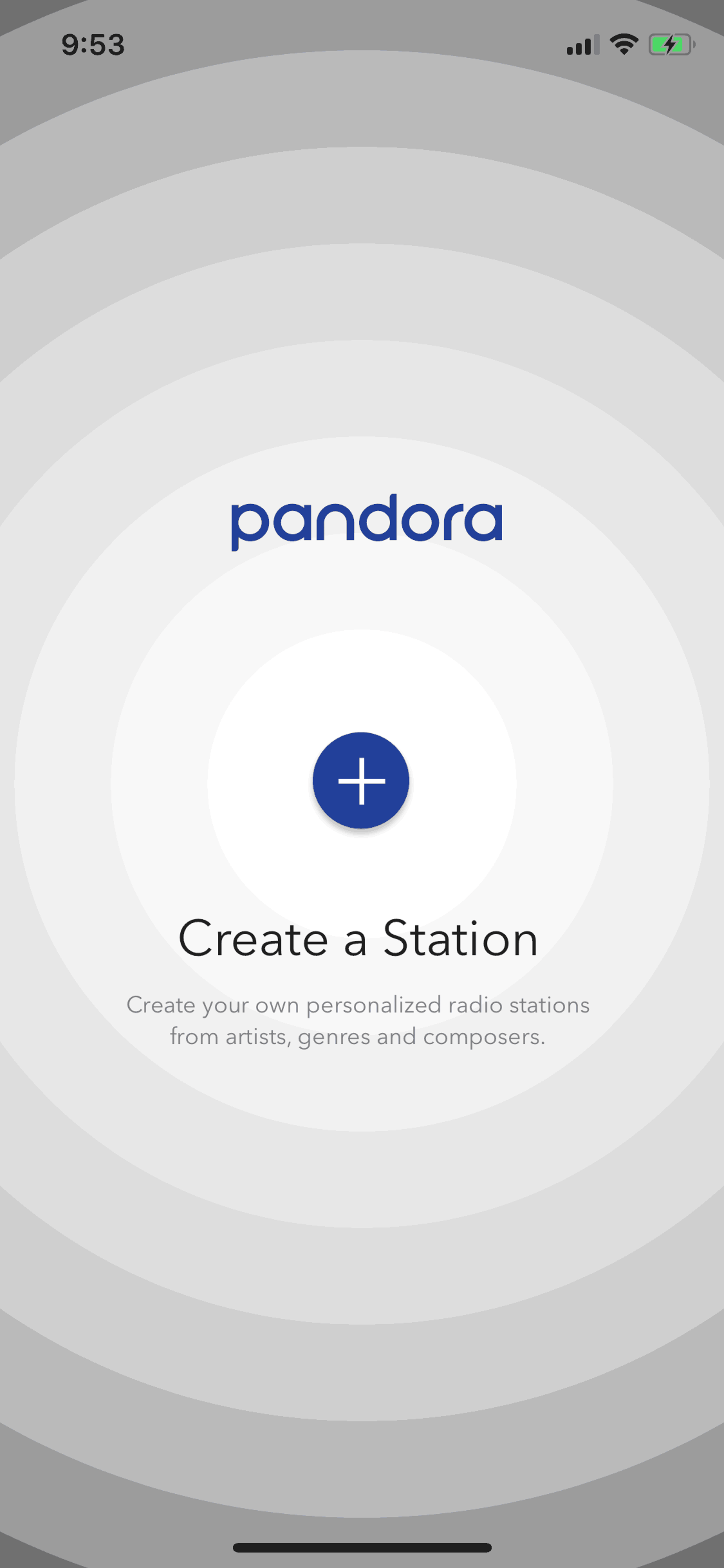 Pandora iOS Music & Audio interface screenshot 5