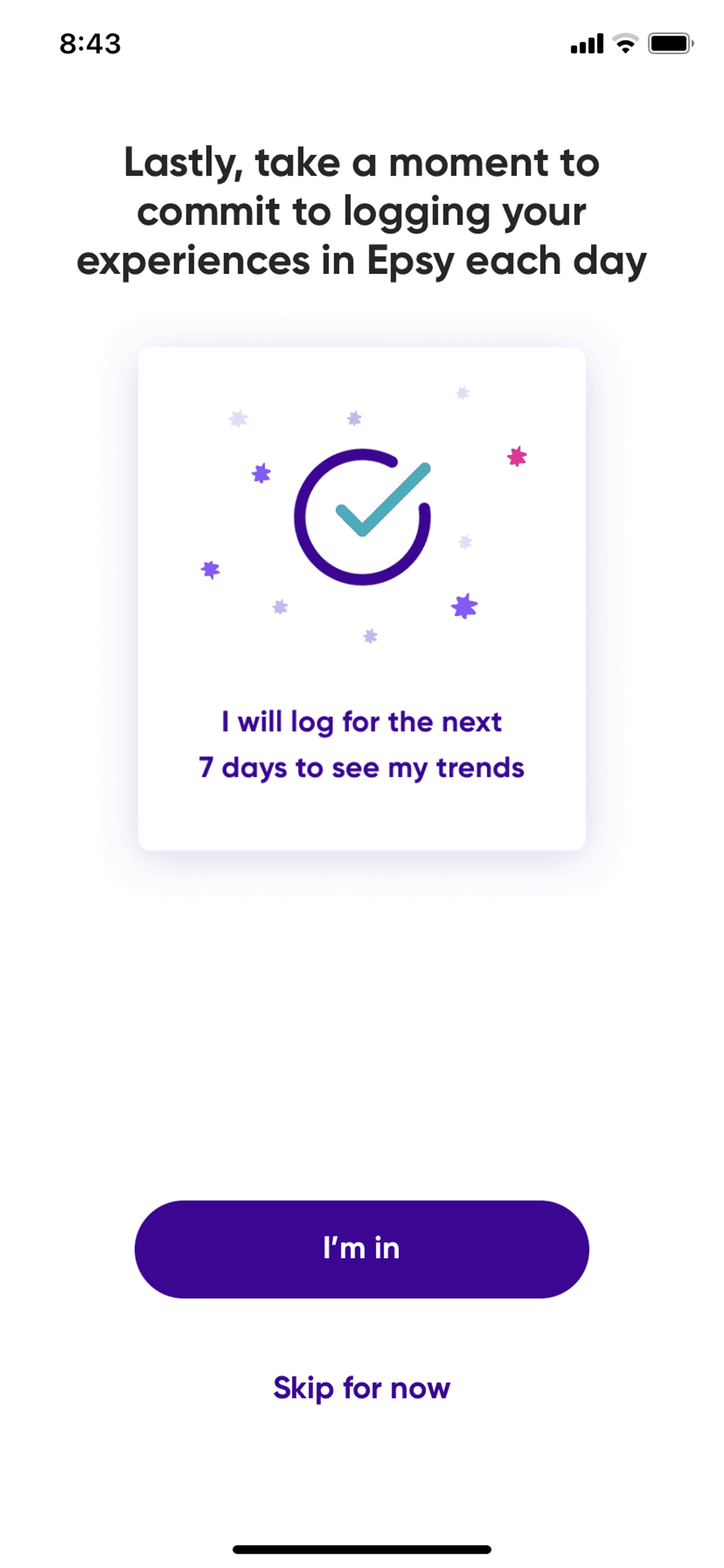 Epsy iOS Health & Fitness interface screenshot 15