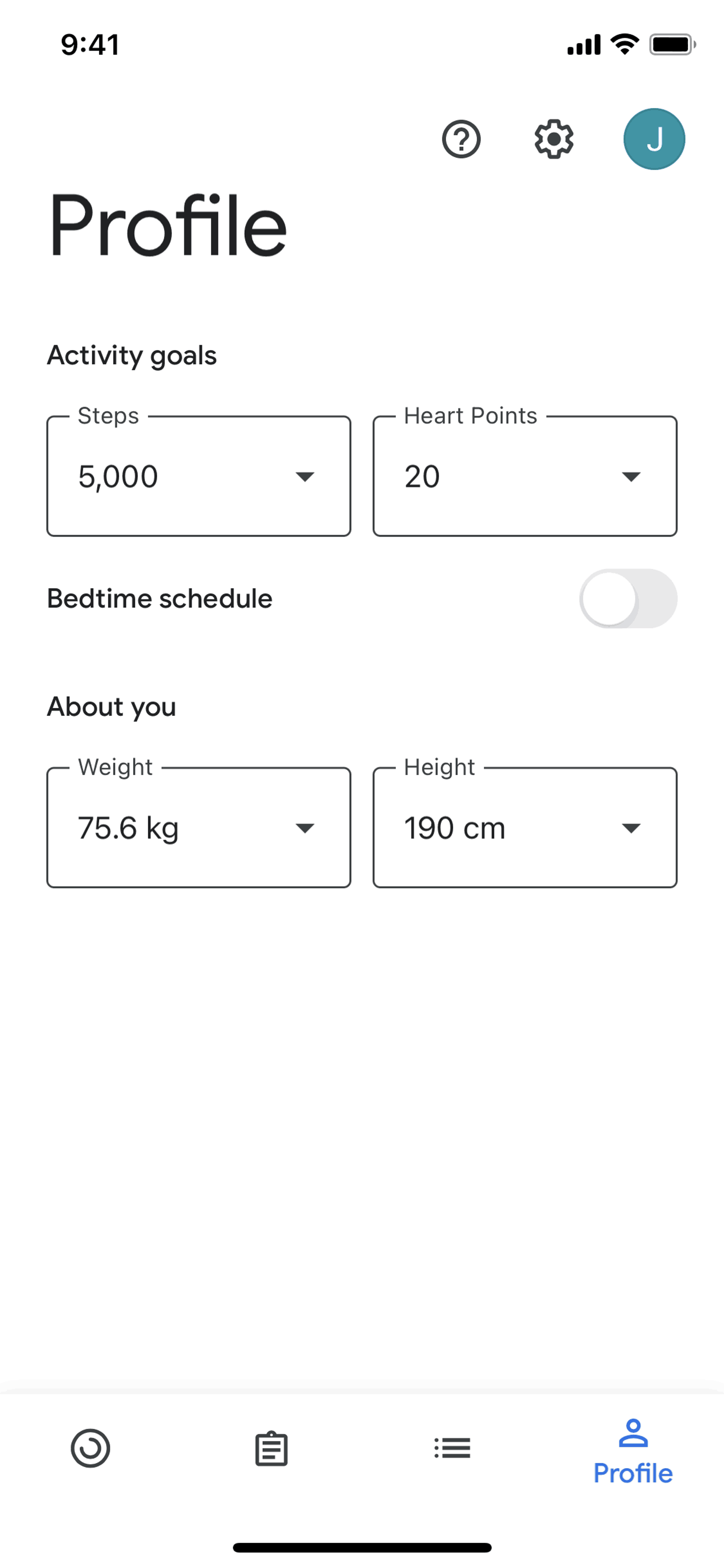 Google Fit iOS Health & Fitness interface screenshot 12