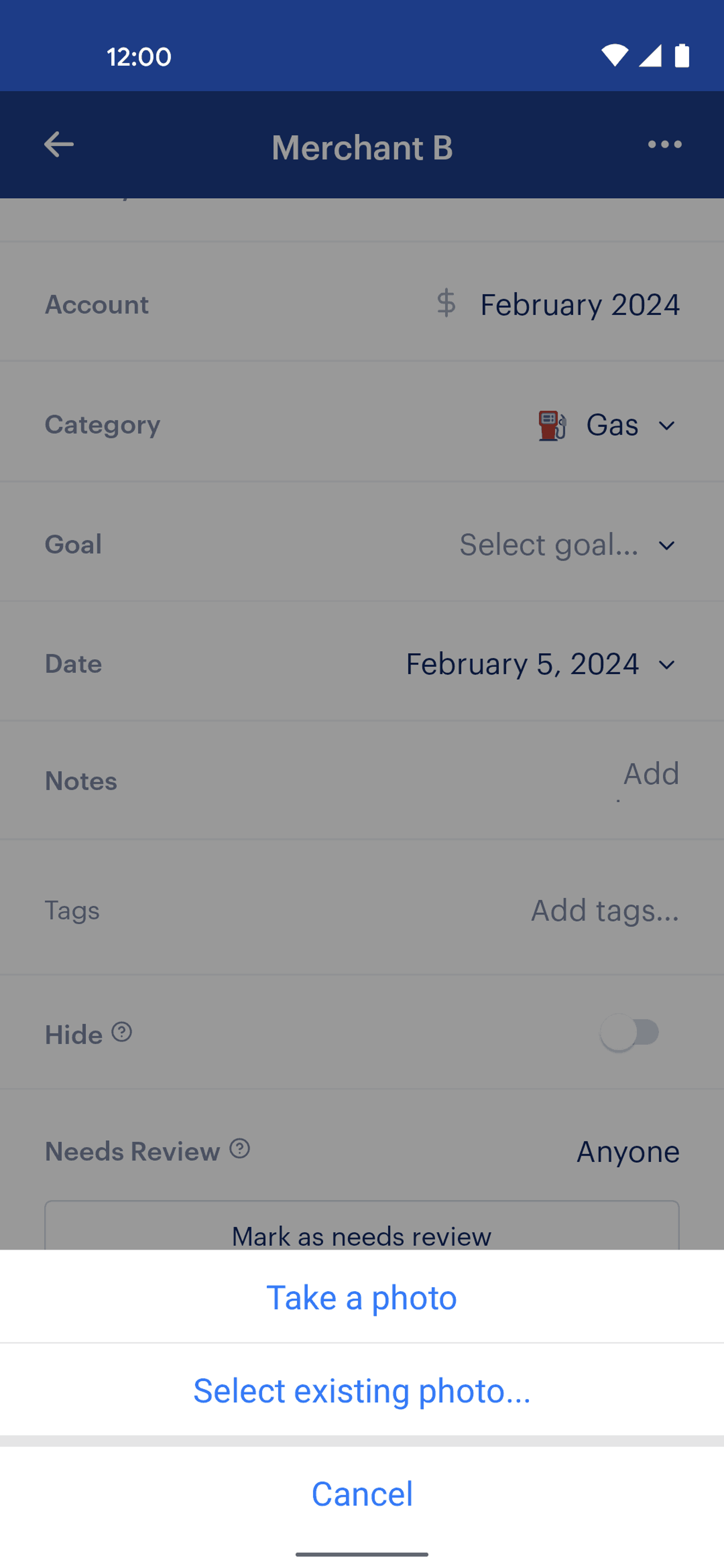 Monarch Android Finance interface screenshot 21