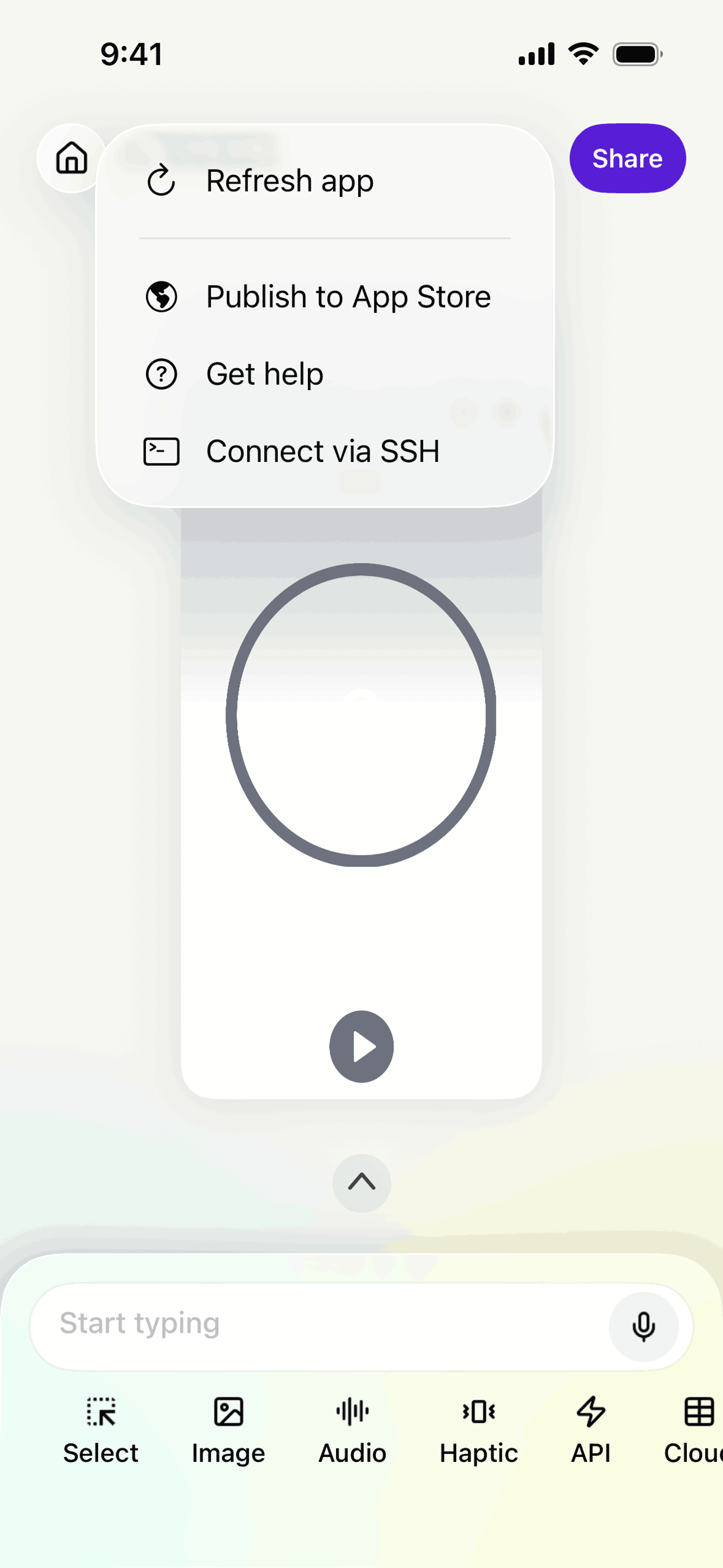 Vibecode iOS Developer Tools interface screenshot 16