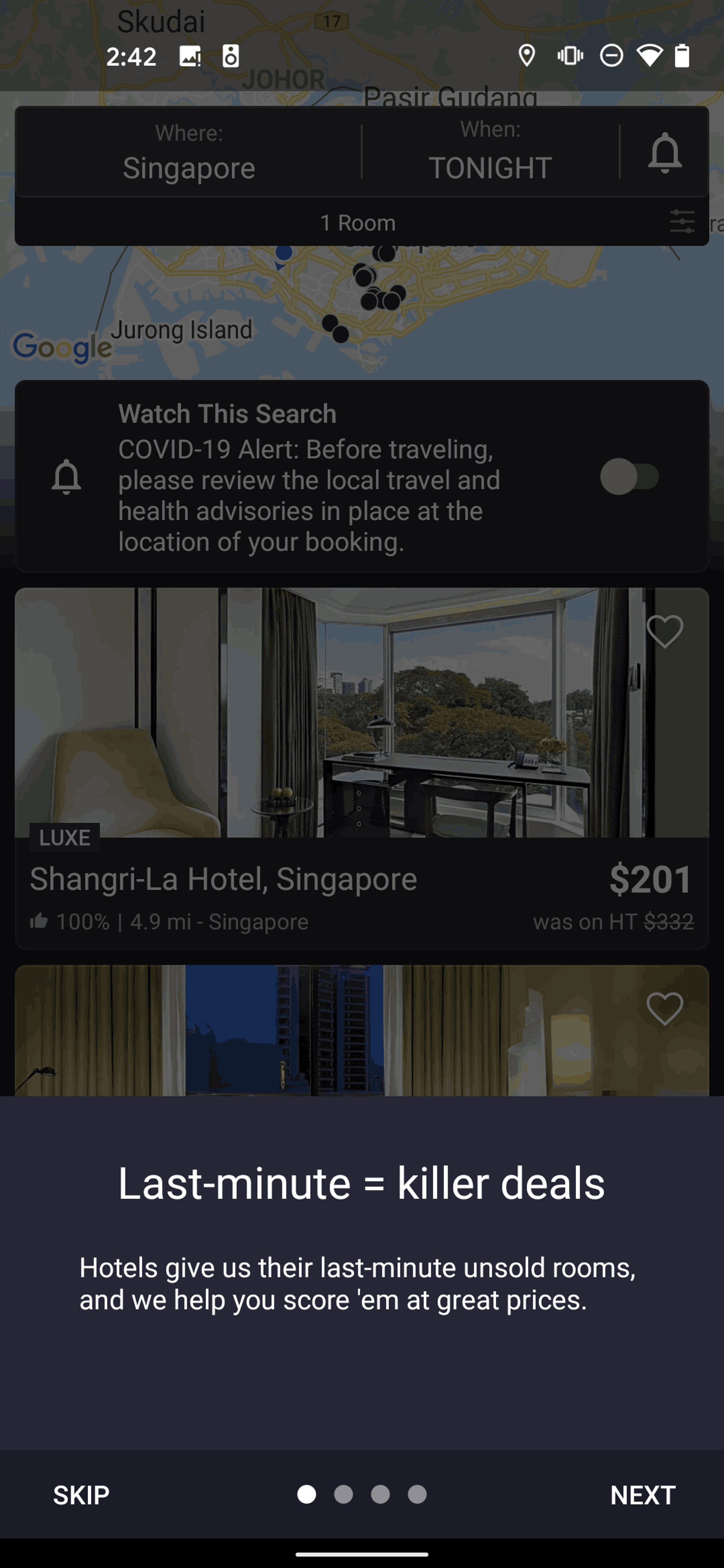 HotelTonight Android Travel & Transportation interface screenshot 3