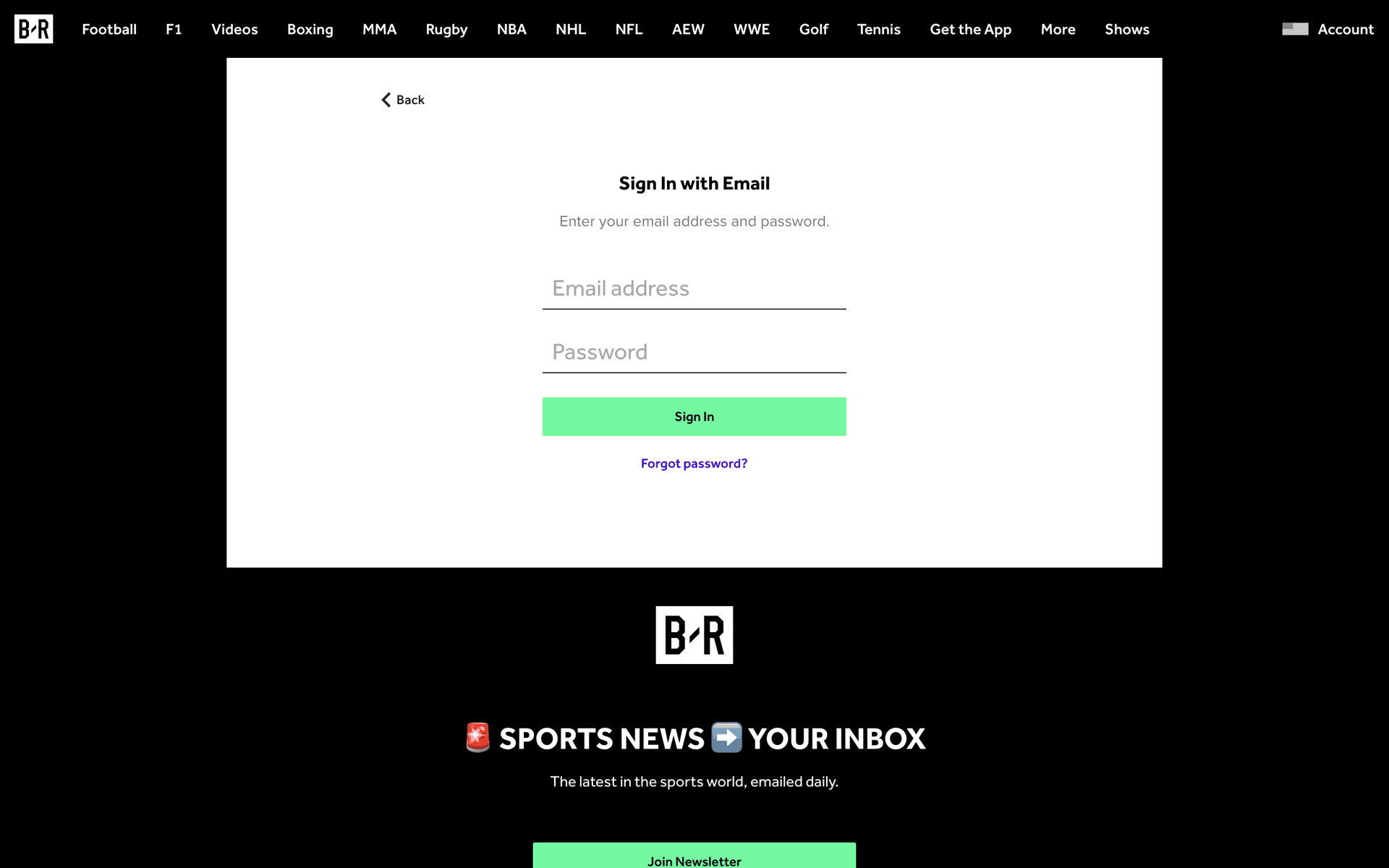 Bleacher Report Web Sports interface screenshot 16