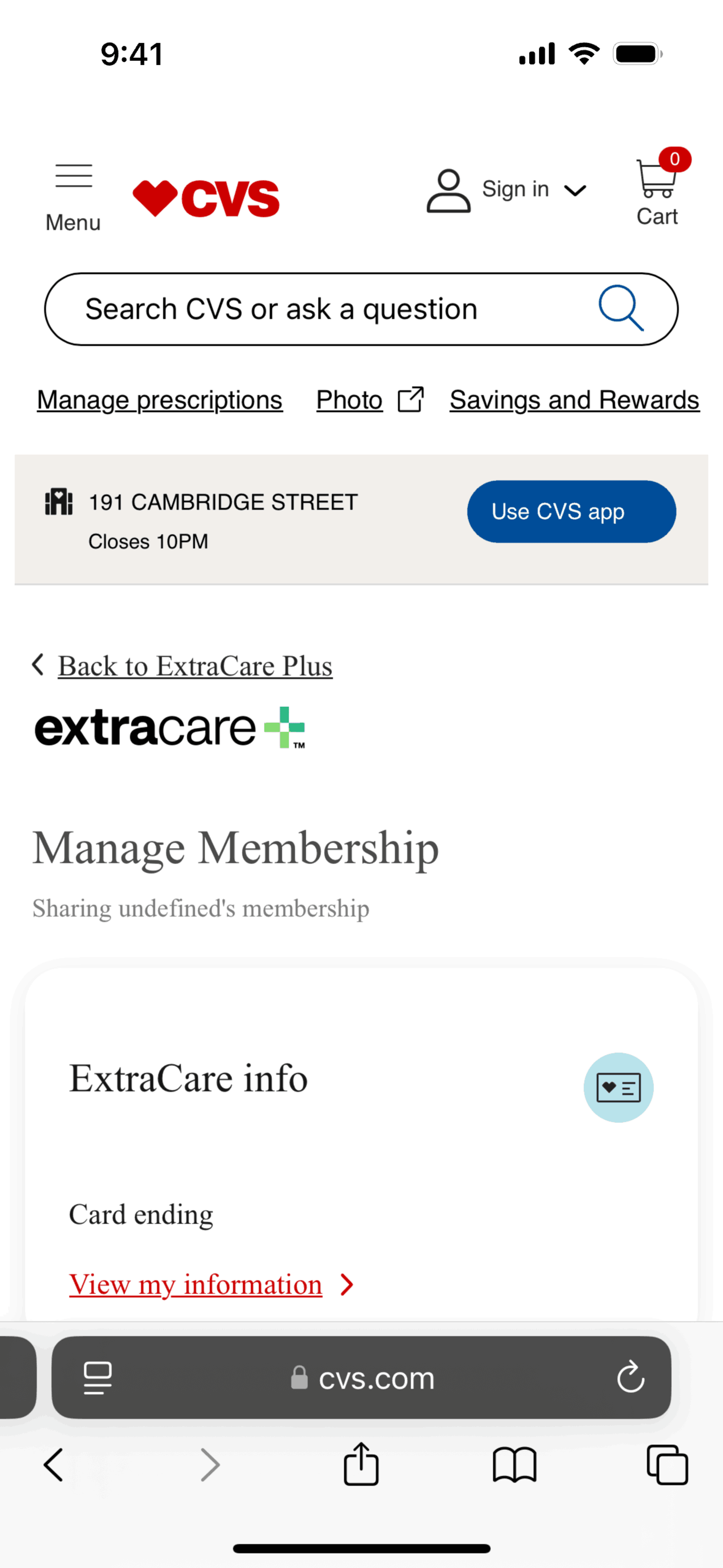 CVS Health iOS Medical interface screenshot 5