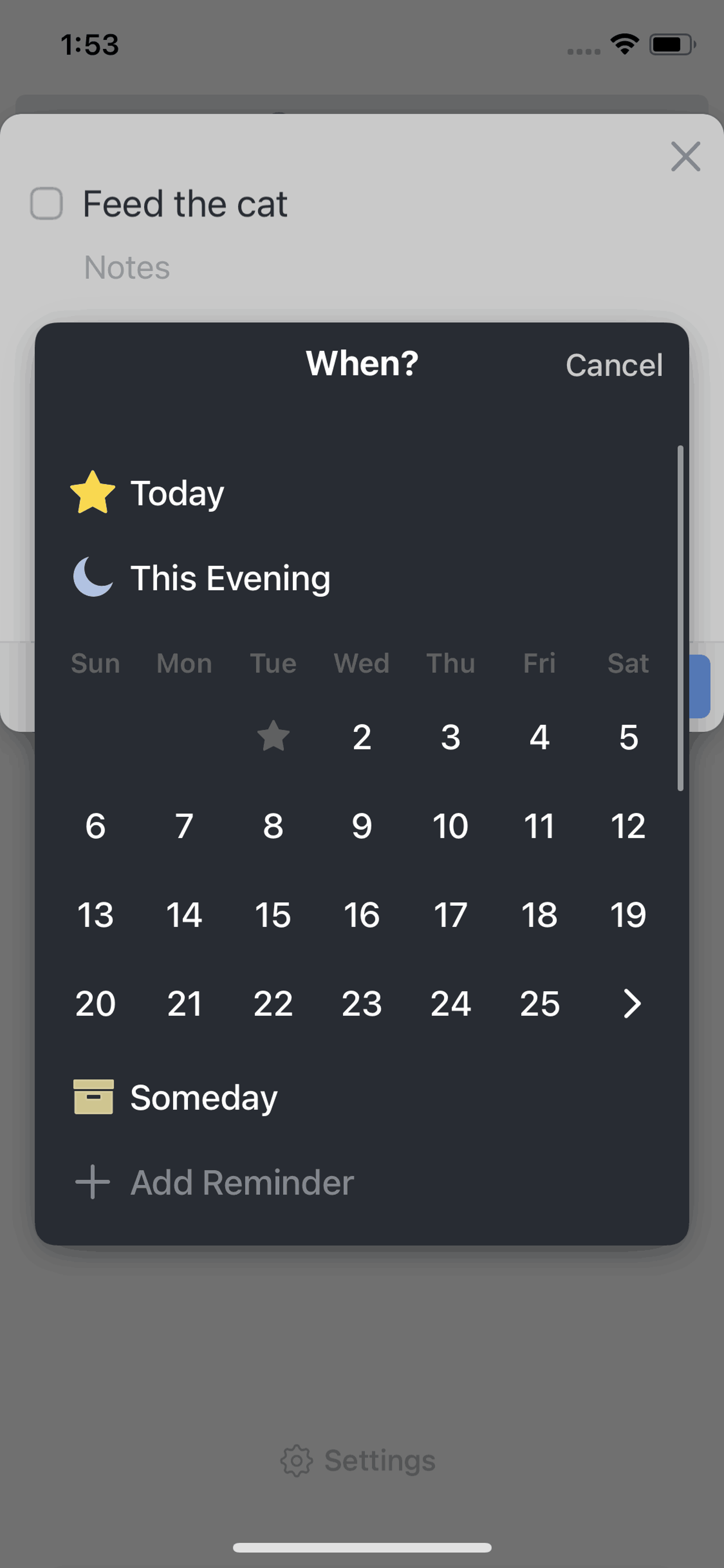 Things 3 iOS Productivity interface screenshot 9
