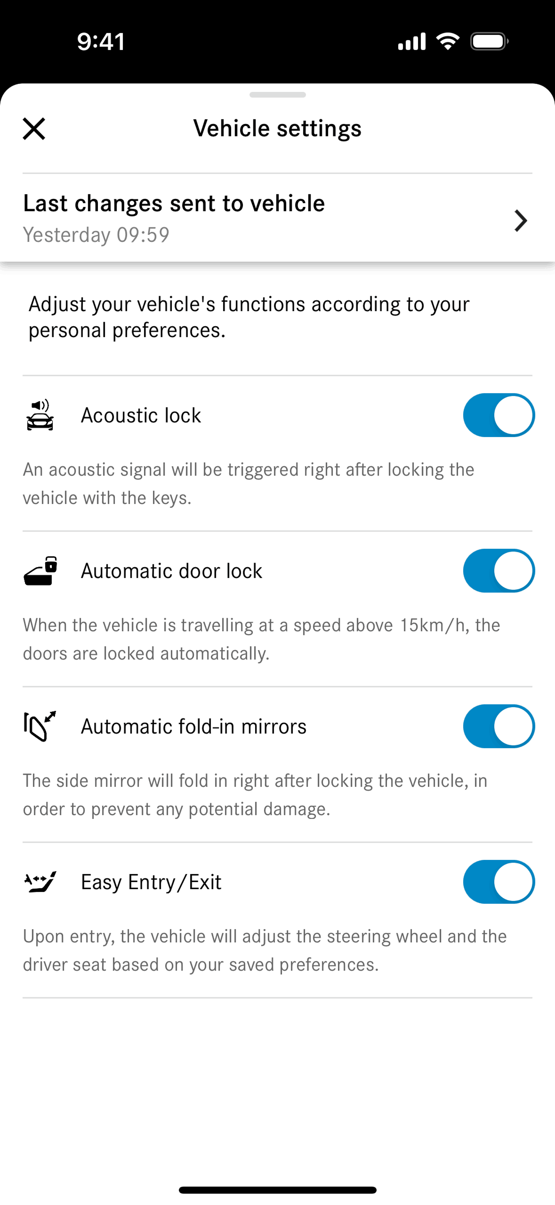 Mercedes-Benz iOS Travel & Transportation interface screenshot 4
