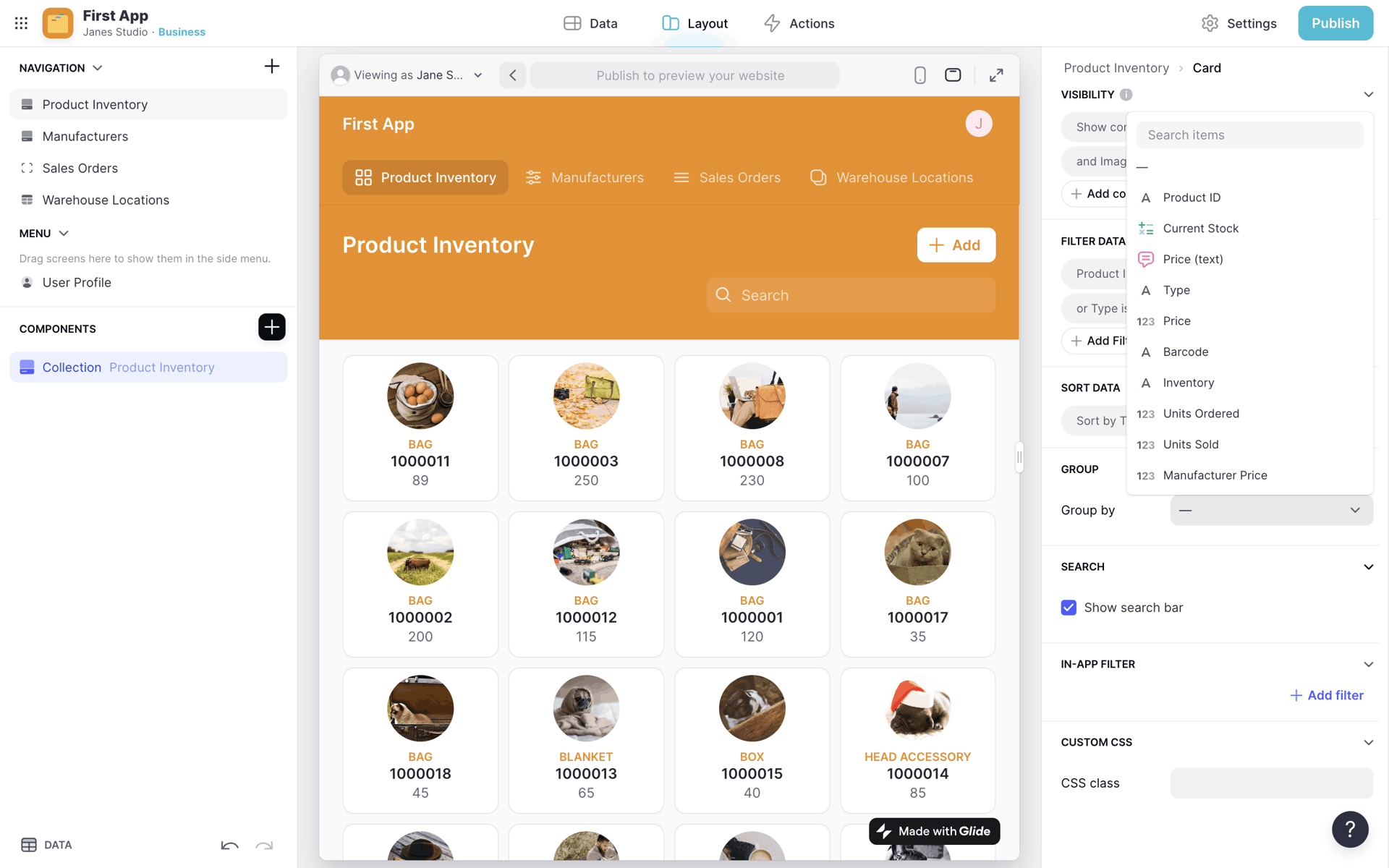 Glide Web Developer Tools interface screenshot 19