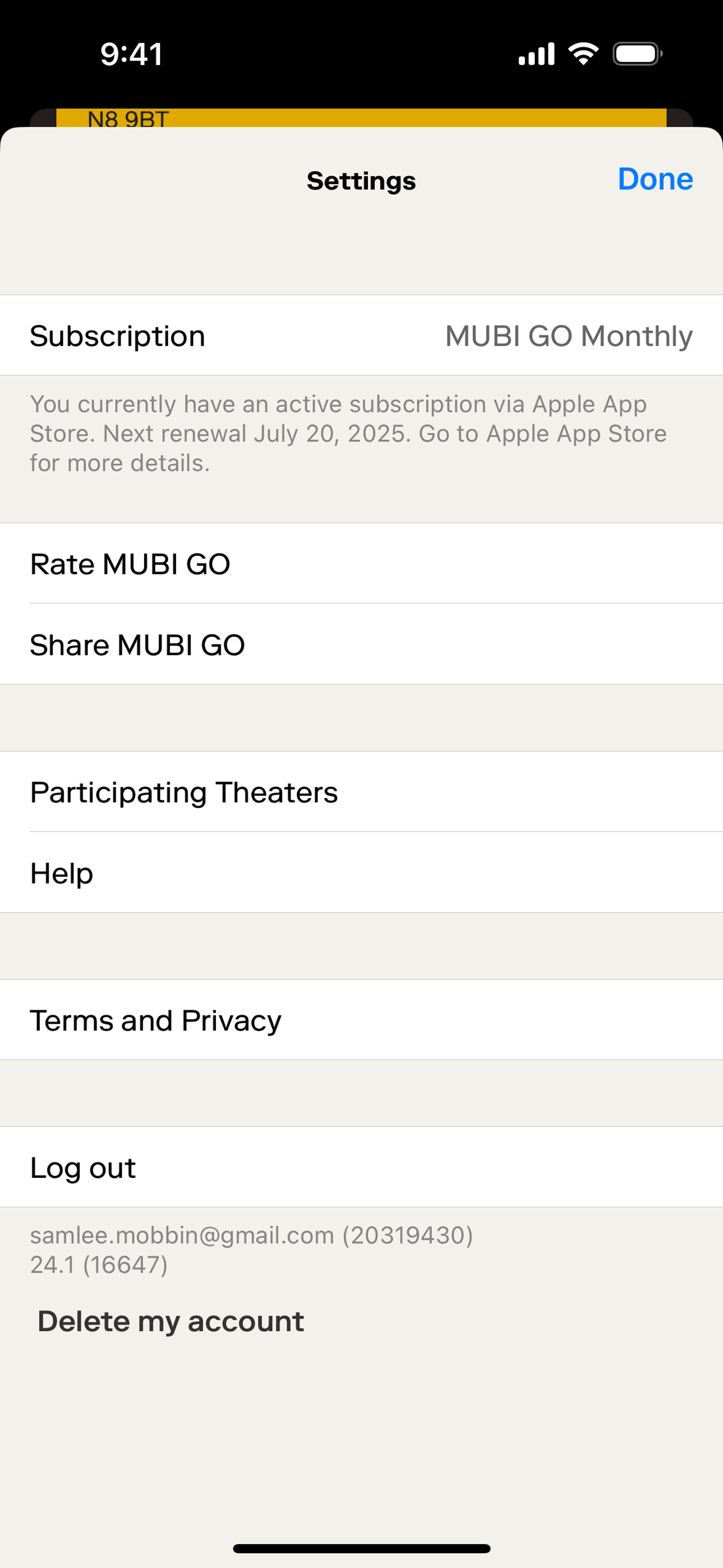 MUBI GO iOS Entertainment interface screenshot 10