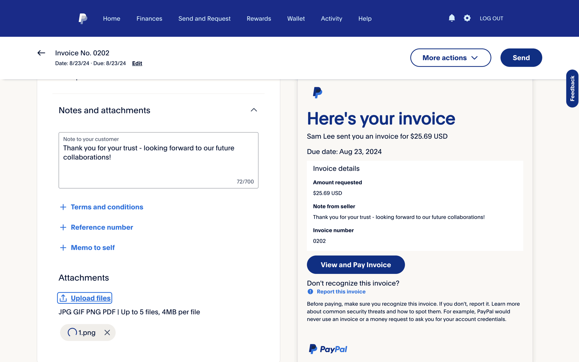 PayPal Web Finance interface screenshot 10