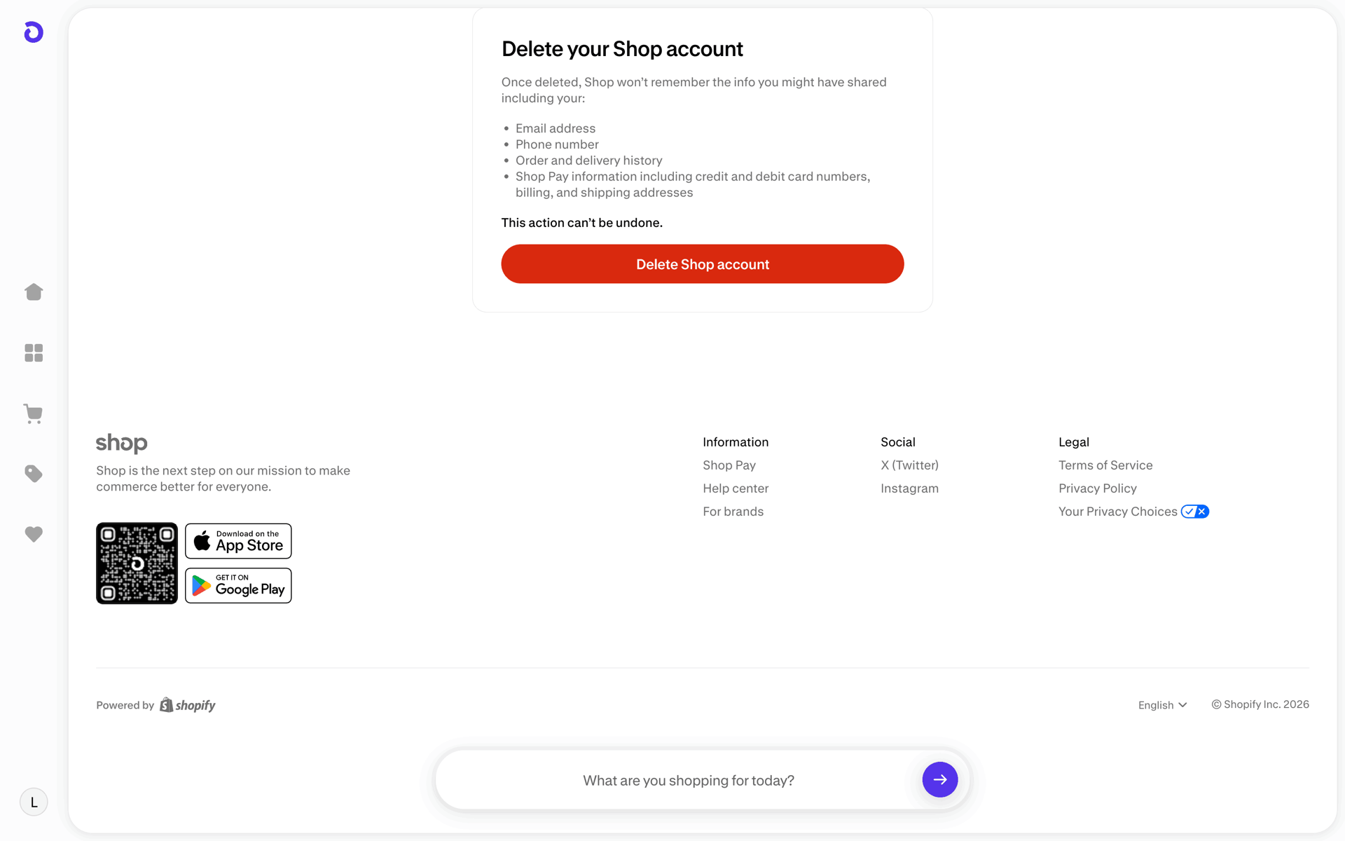 Shop Web AI interface screenshot 18