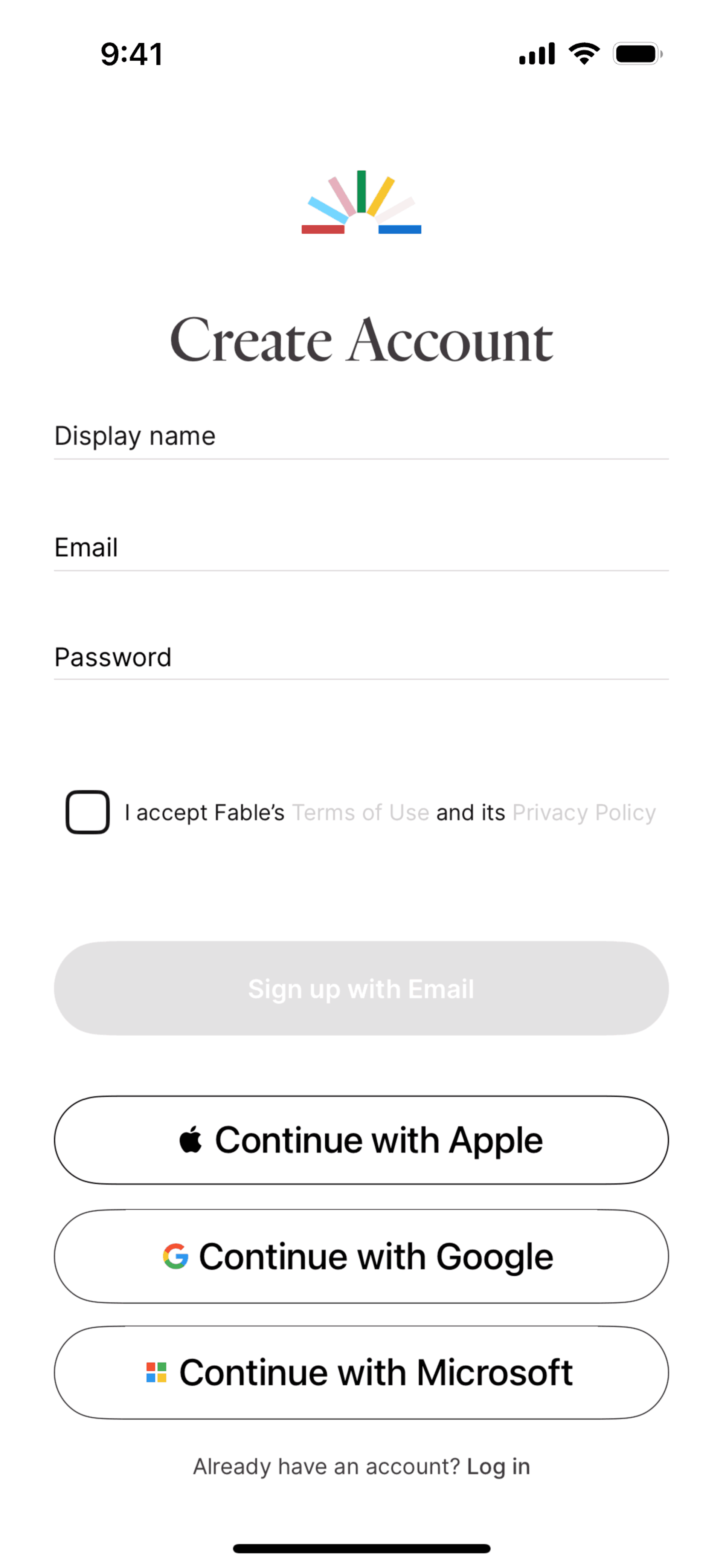 Fable iOS Social Networking interface screenshot 3