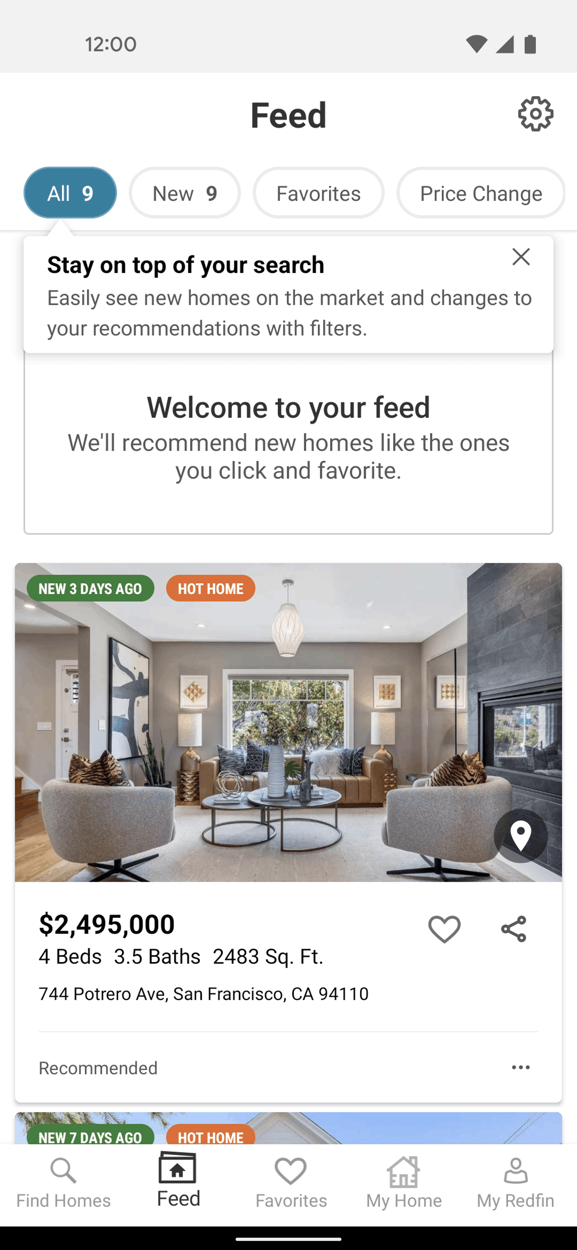 Redfin Android Lifestyle interface screenshot 2