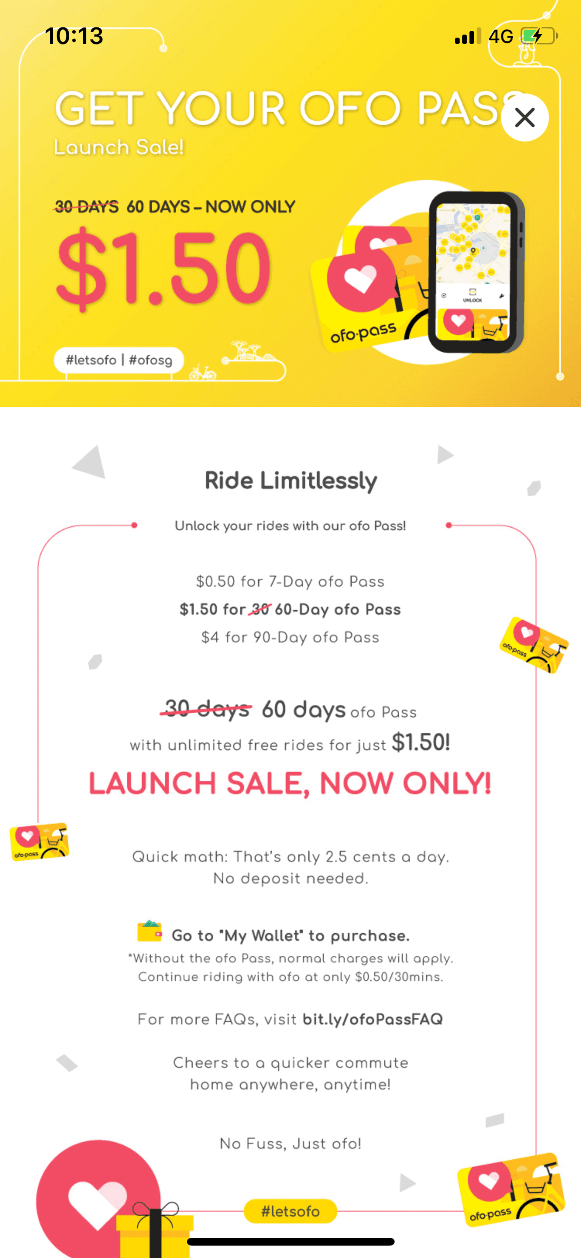 ofo iOS Travel & Transportation interface screenshot 9