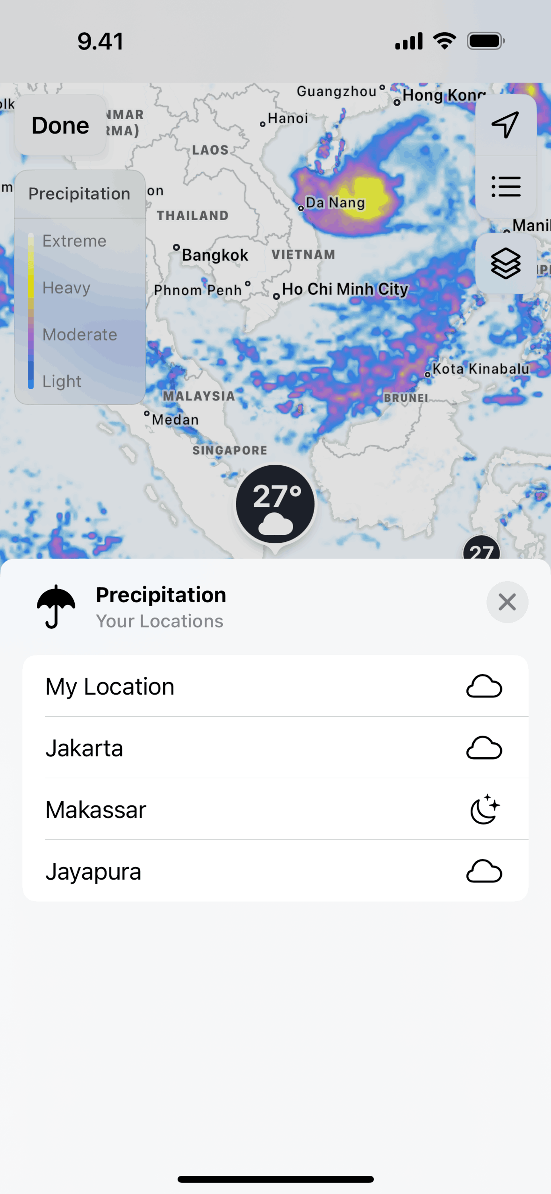 Weather iOS Lifestyle interface screenshot 15