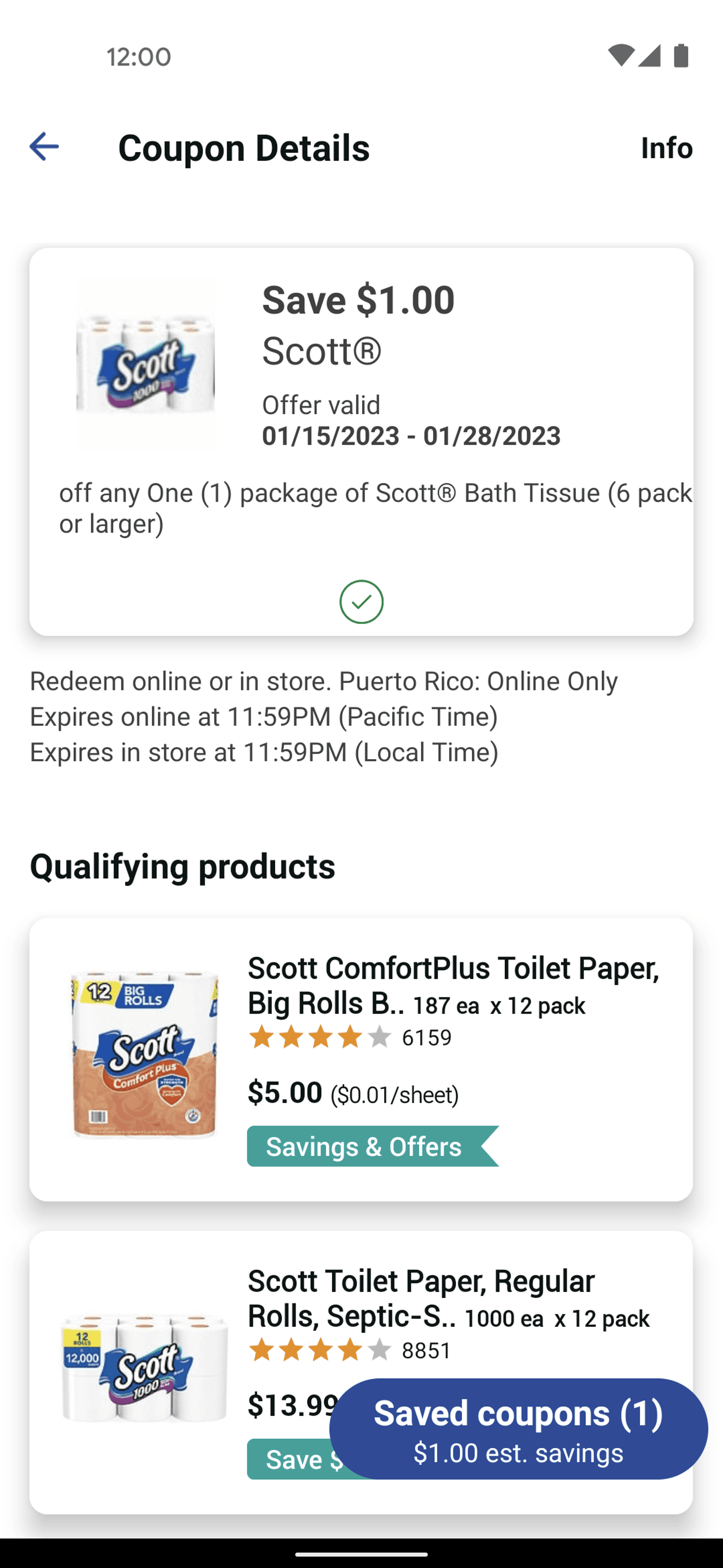 Walgreens Android Shopping interface screenshot 14