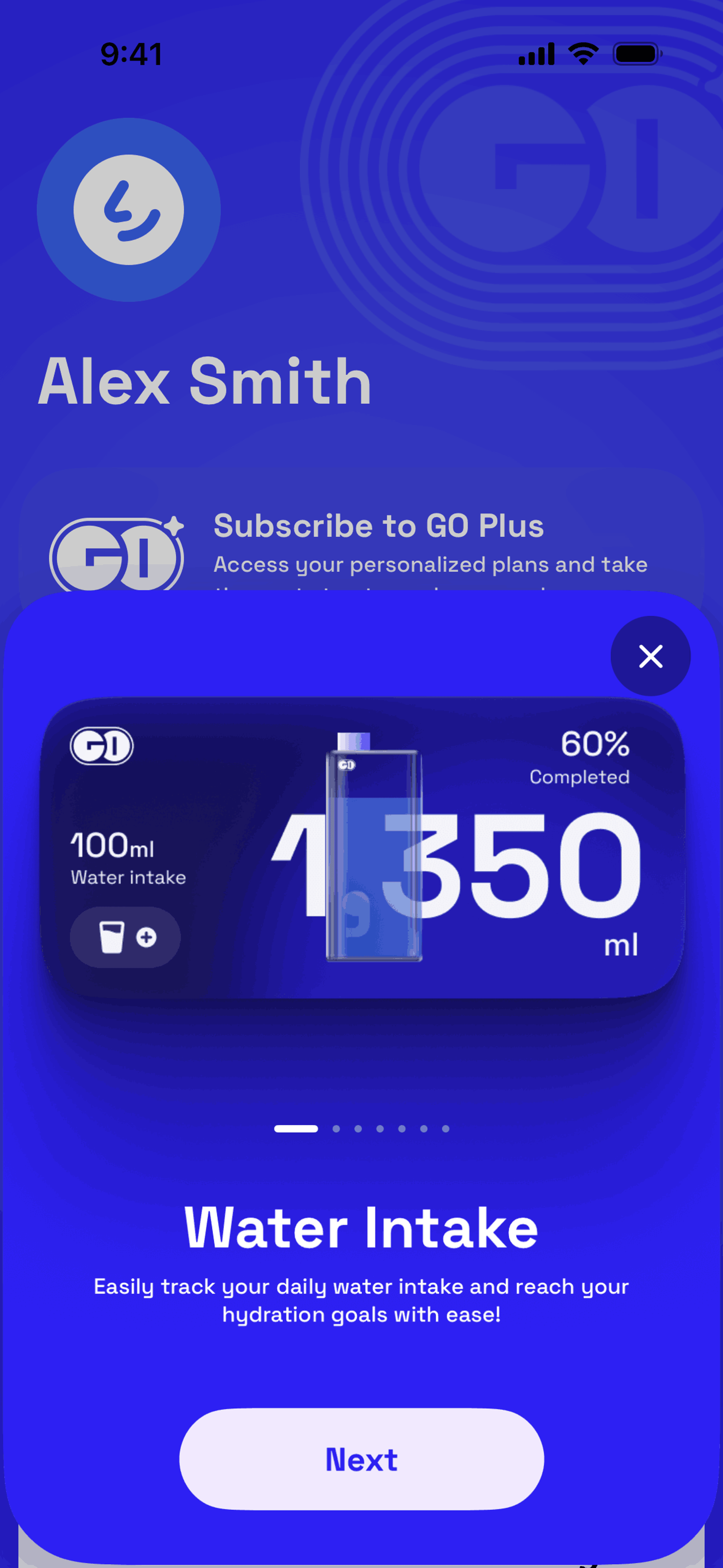 GO Club iOS Health & Fitness interface screenshot 3