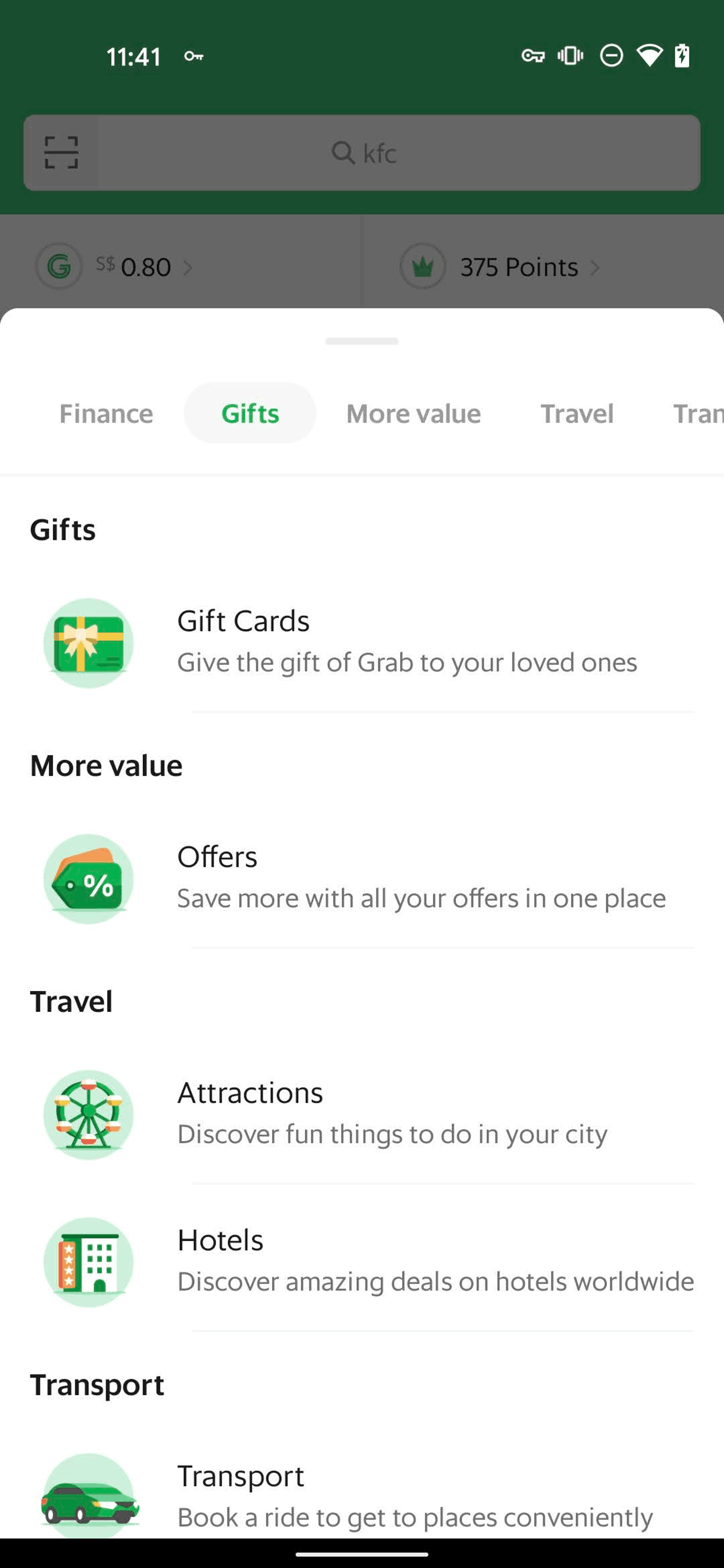 Grab Android Finance interface screenshot 22