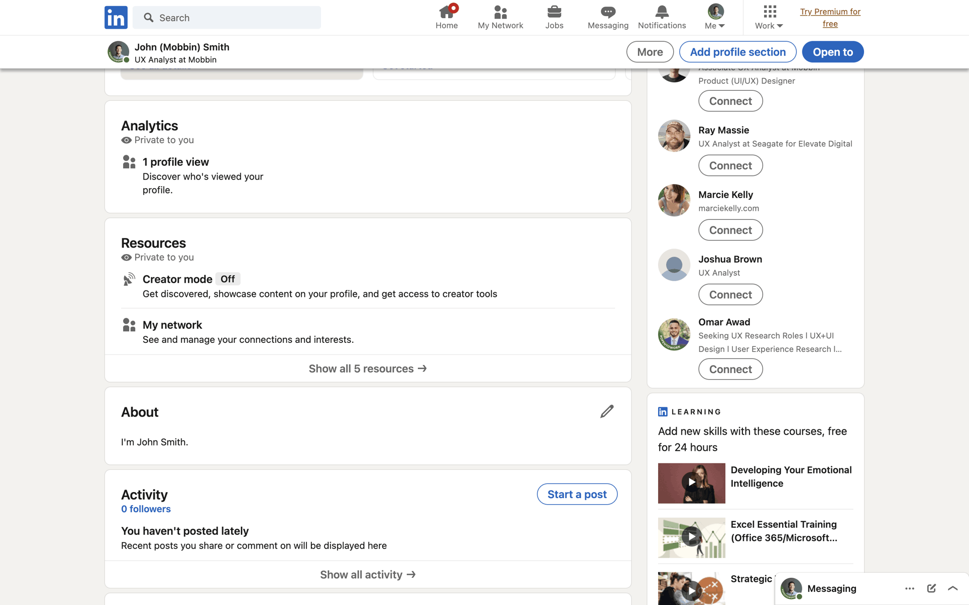 LinkedIn Web Business interface screenshot 4