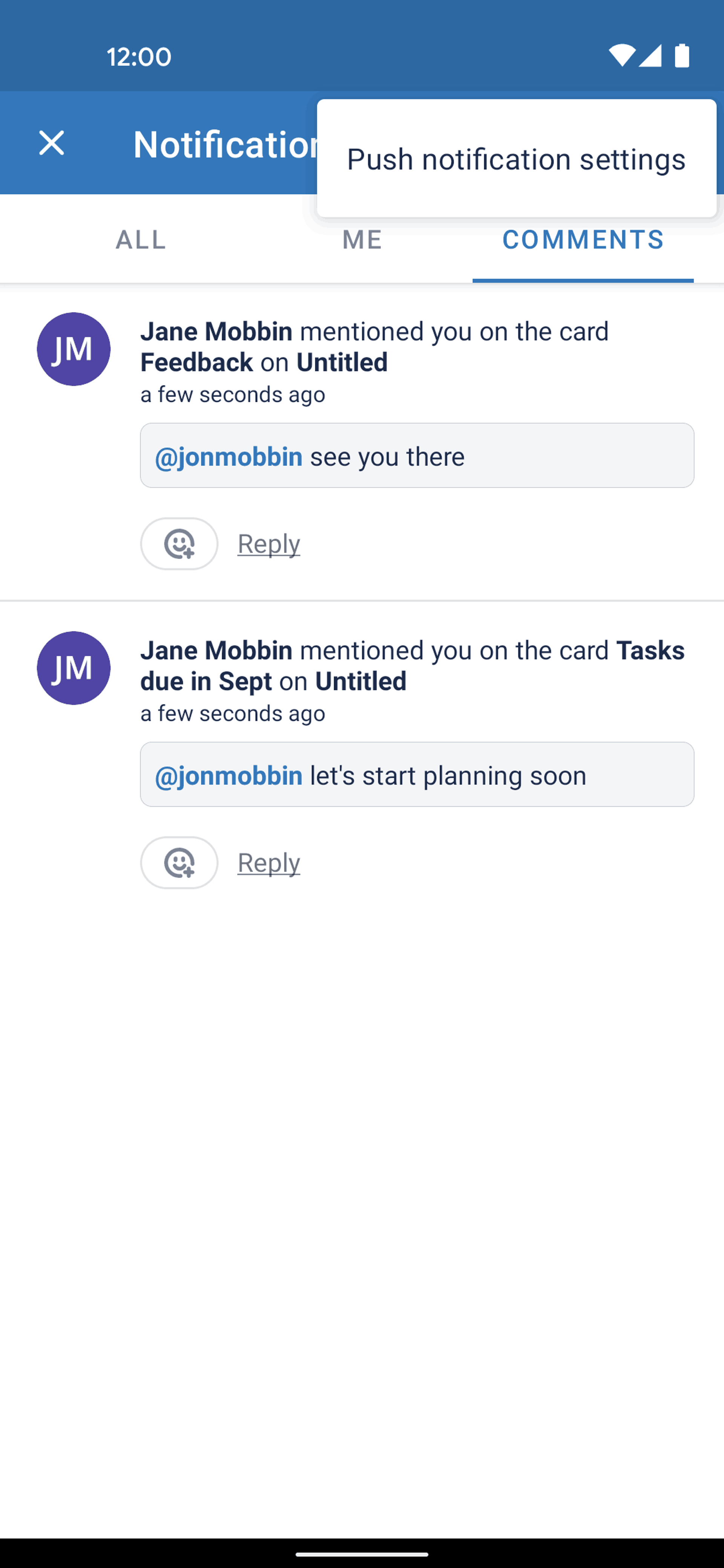 Trello Android Business interface screenshot 17
