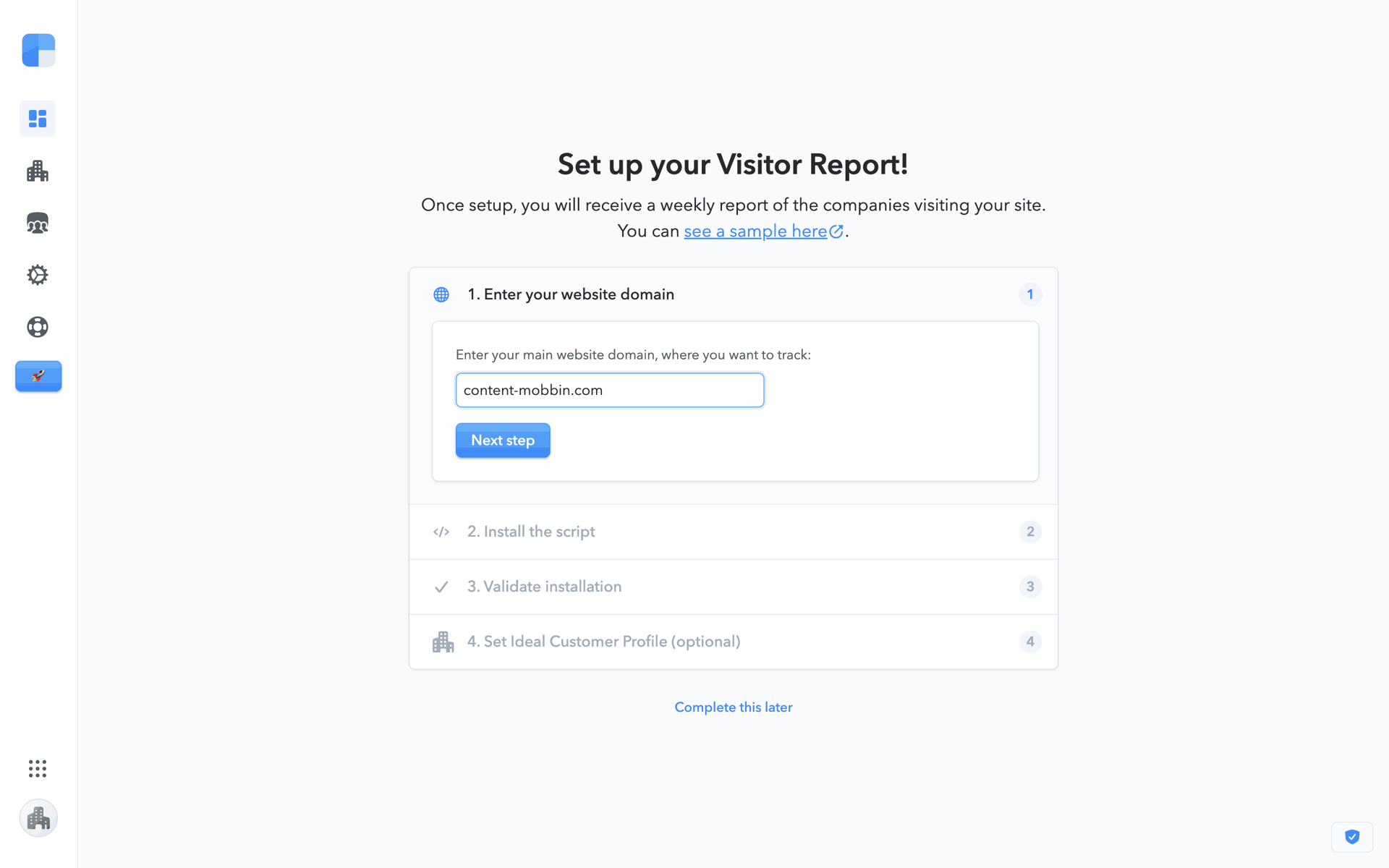 Clearbit Web Business interface screenshot 14