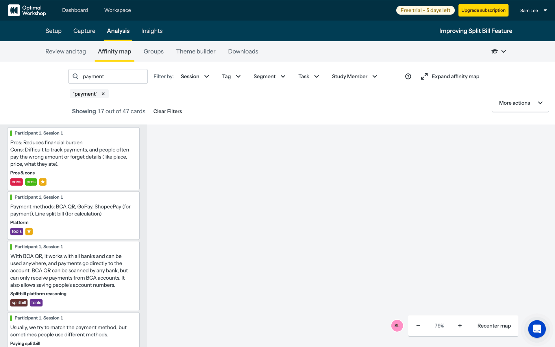 Optimal Workshop Web Business interface screenshot 15