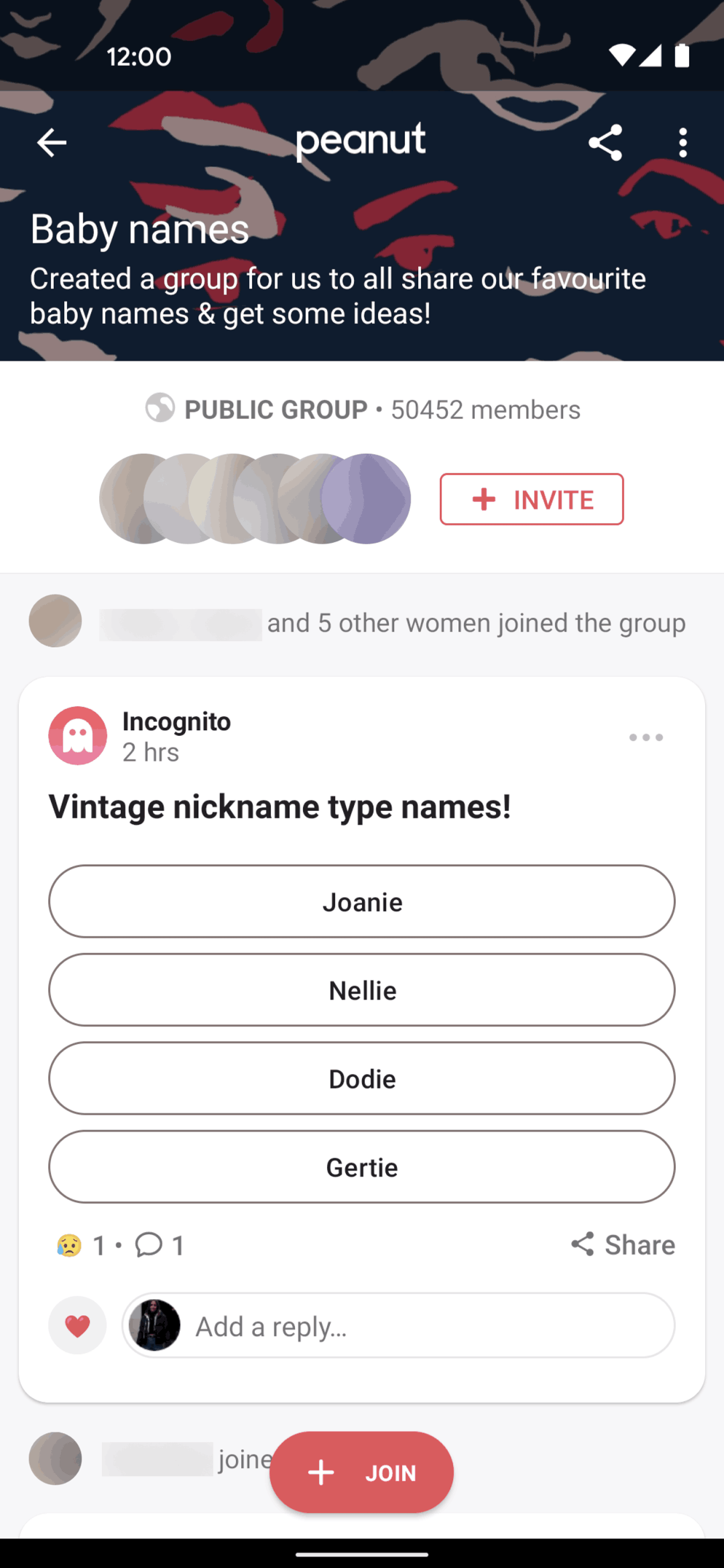 Peanut Android Social Networking interface screenshot 4