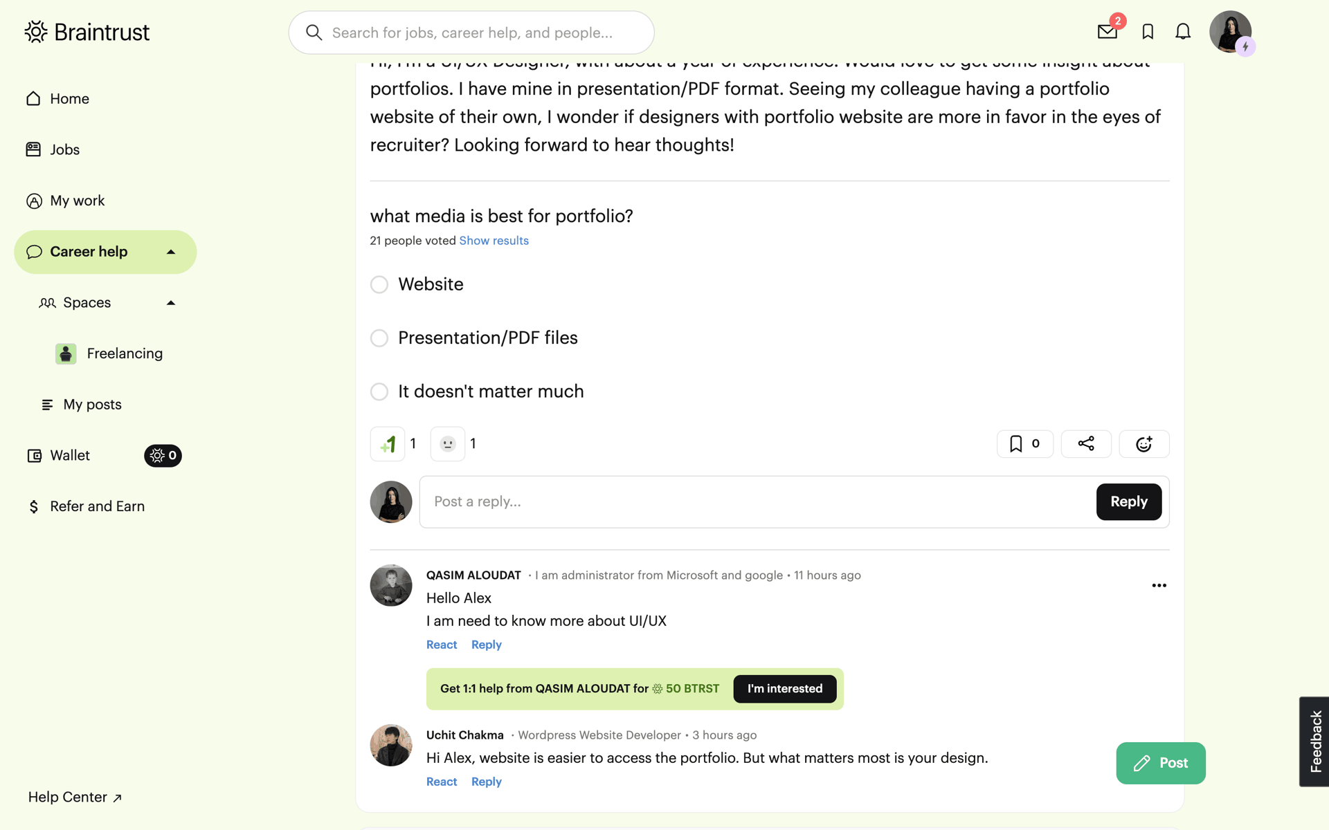 Braintrust Web AI interface screenshot 23