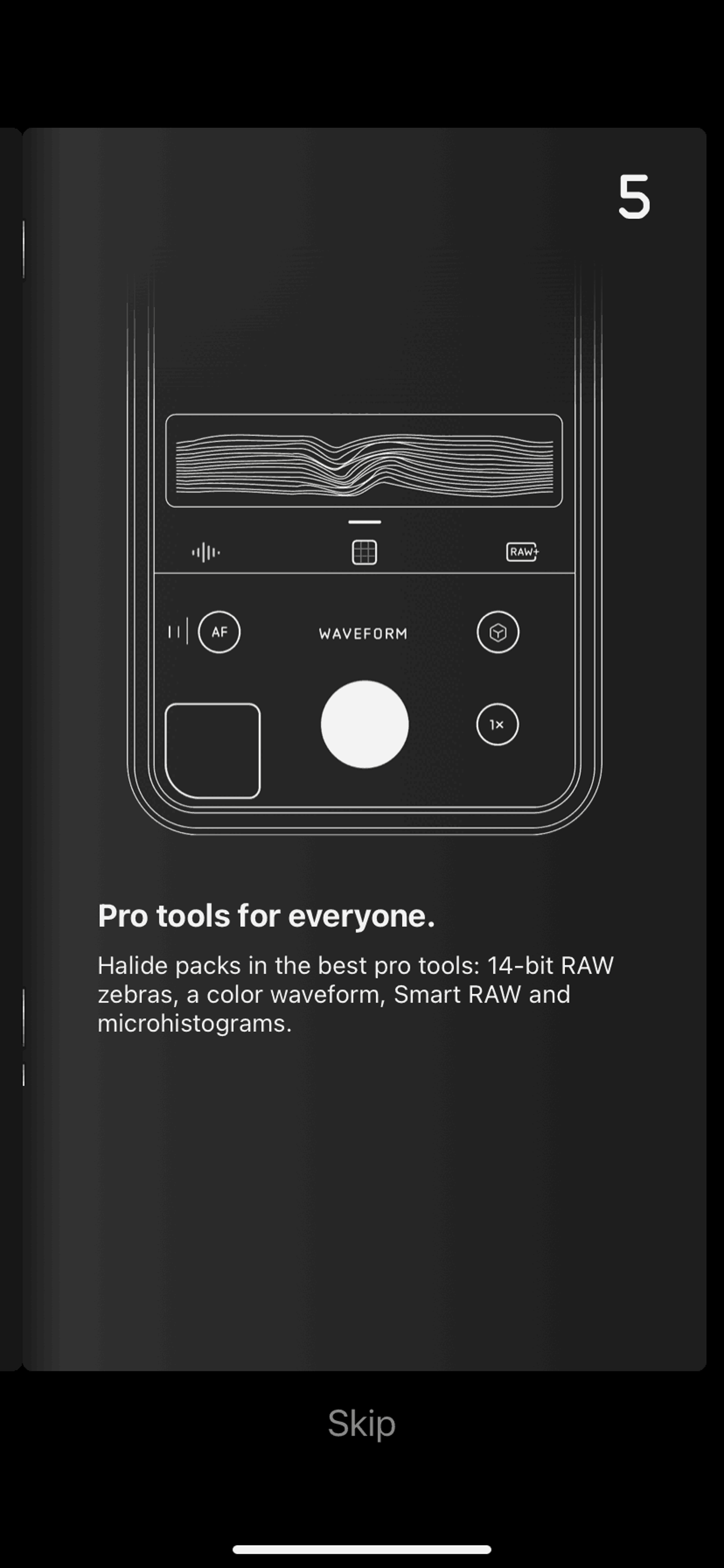 Halide iOS Photo & Video interface screenshot 5