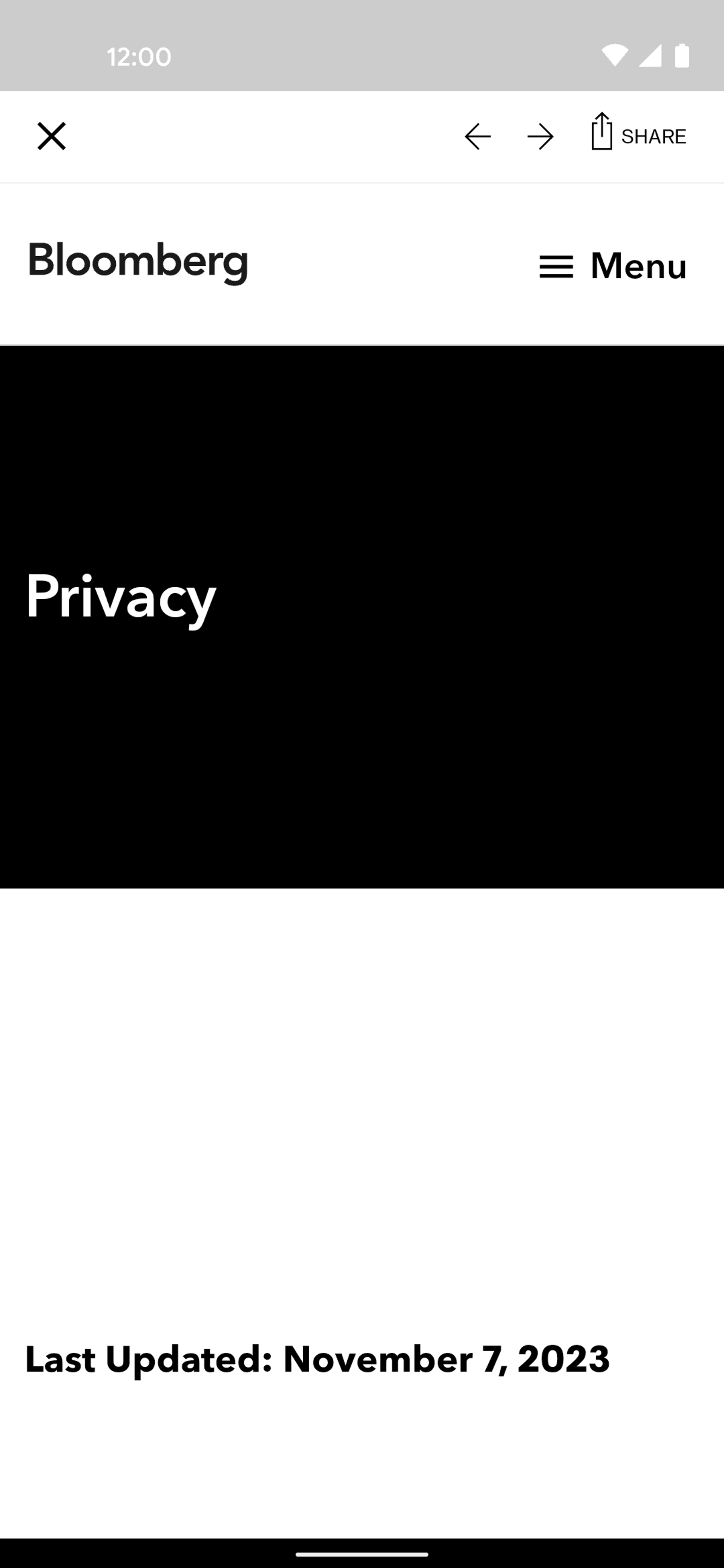 Bloomberg Android News interface screenshot 23