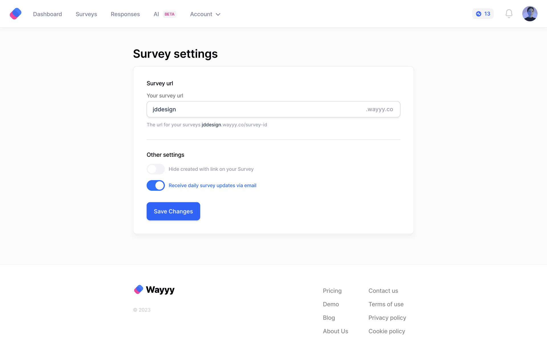 Wayyy Web AI interface screenshot 12