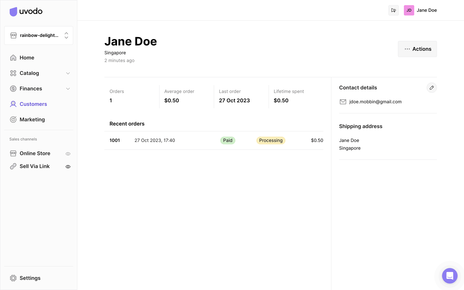 Uvodo Web Business interface screenshot 15