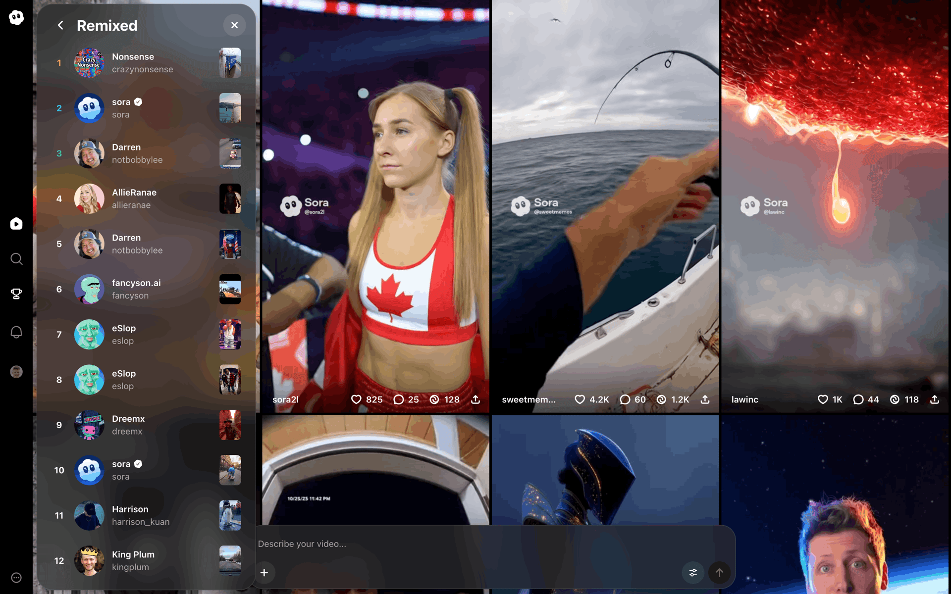 Sora Web AI interface screenshot 8