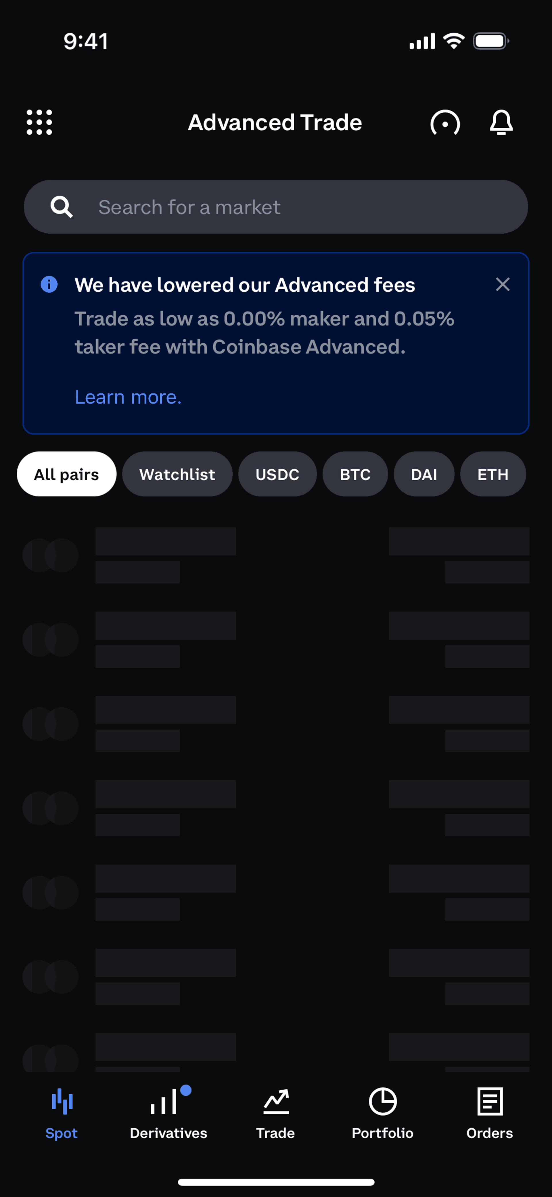 Coinbase iOS Finance interface screenshot 10