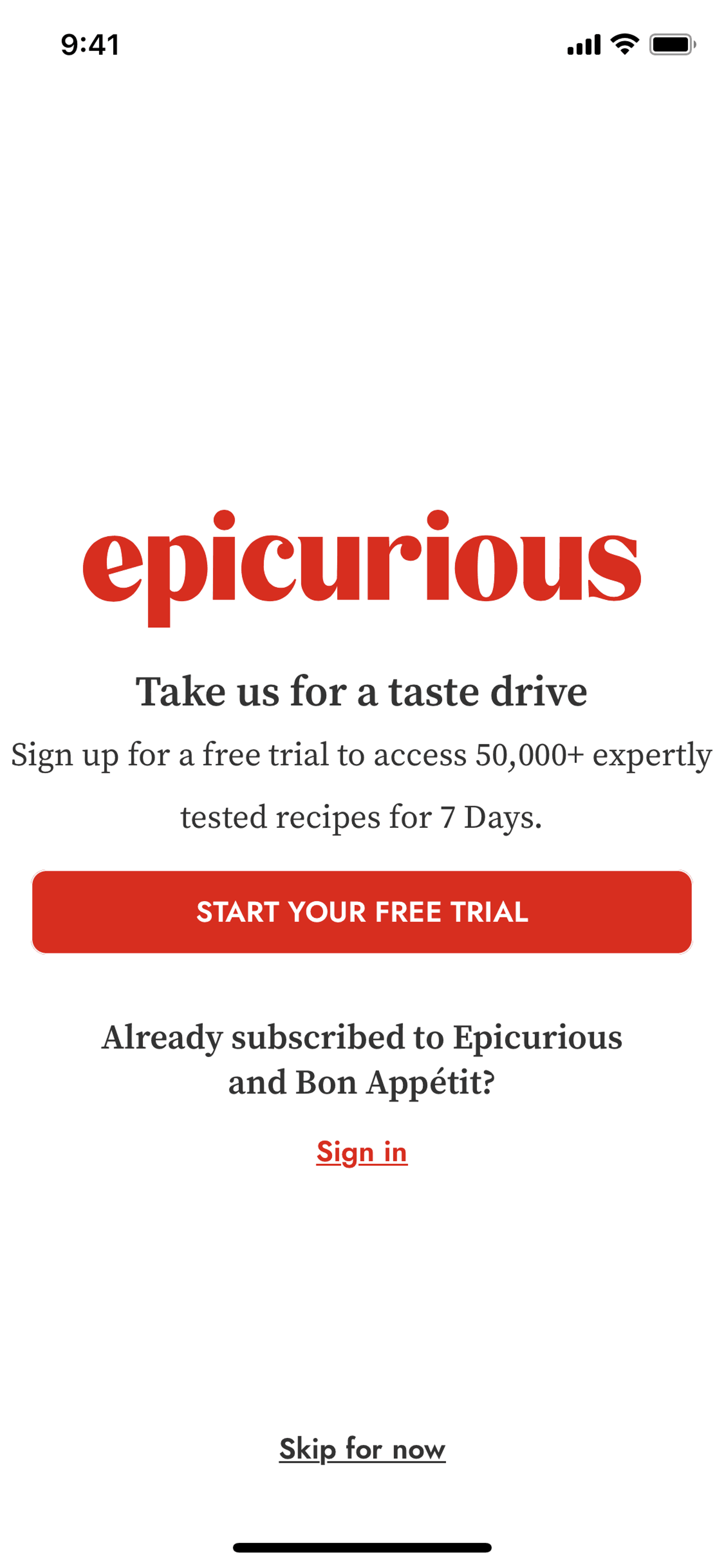 Epicurious iOS Food & Drink interface screenshot 6