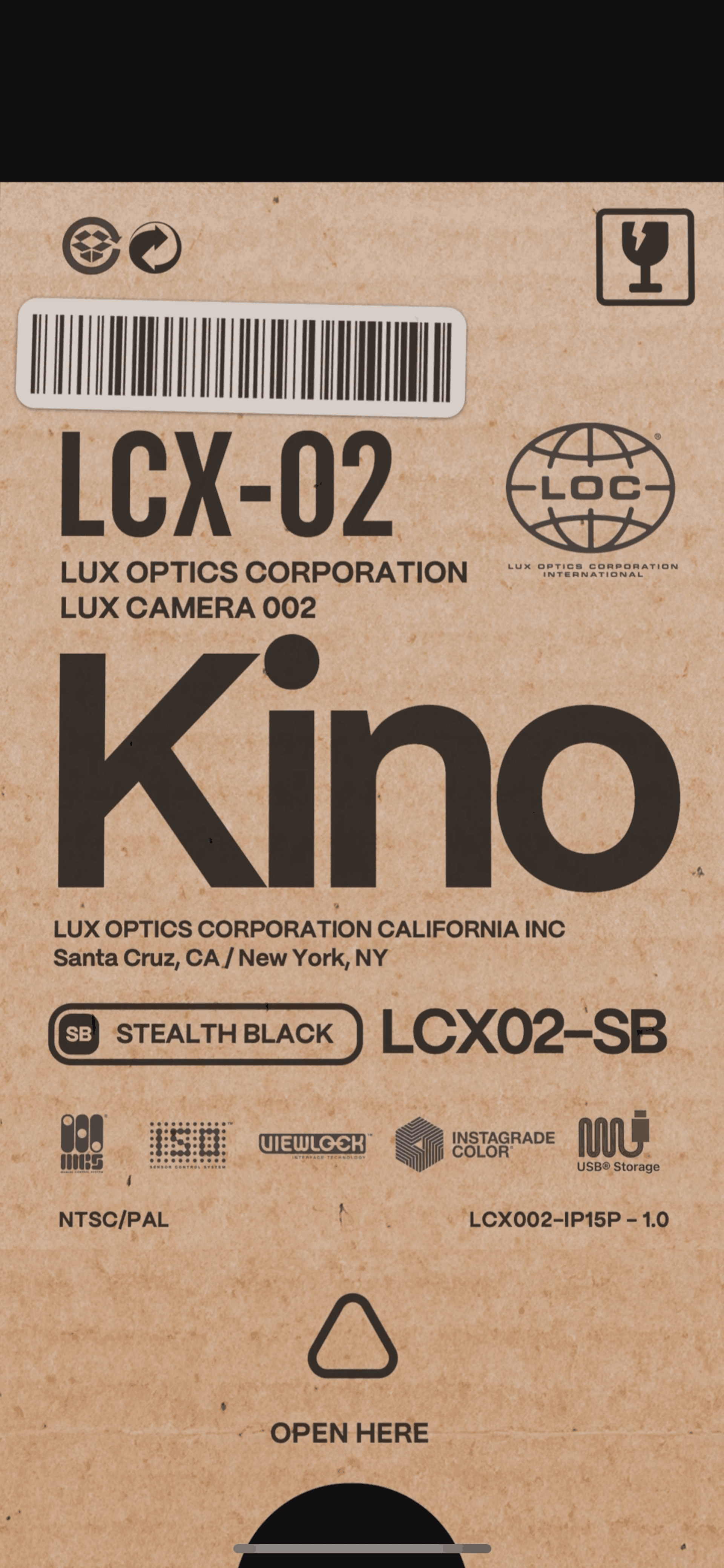 Kino iOS Photo & Video interface screenshot 1