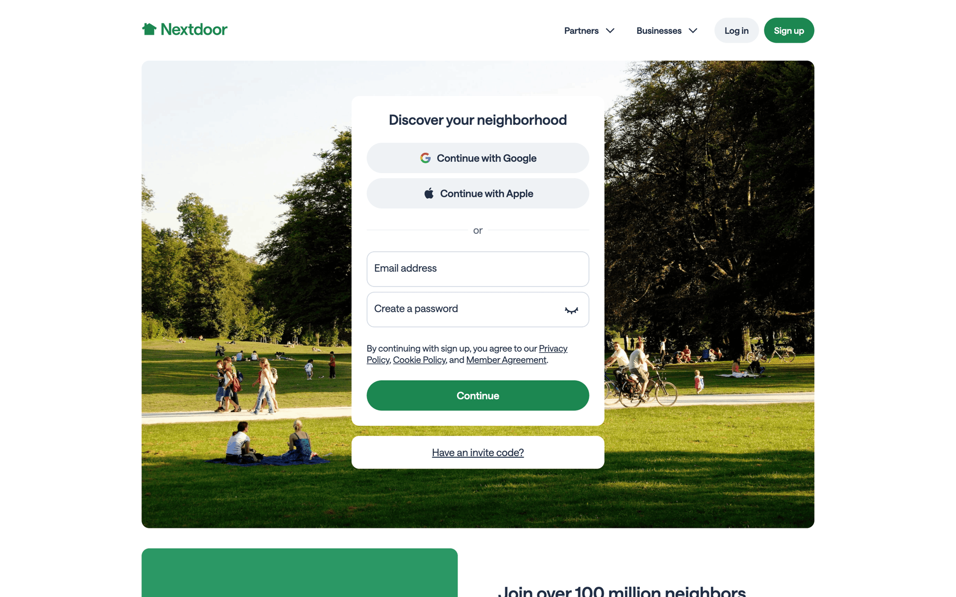 Nextdoor Web Social Networking interface screenshot 1